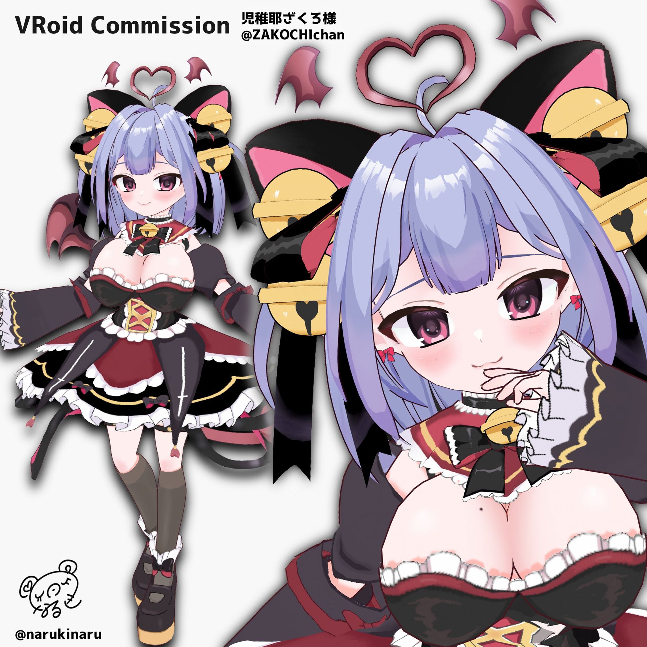 児稚耶ざくろ様 VRoid 3Dモデル制作-1