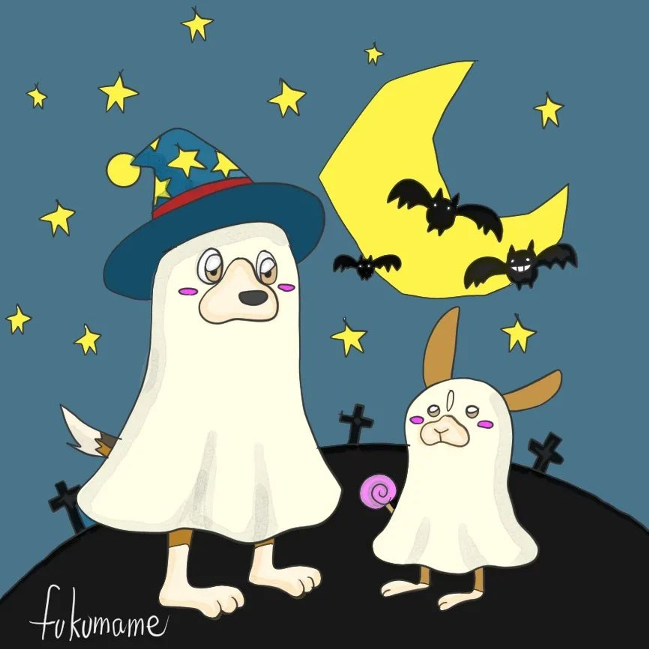 【デジ絵】『オバケだぞぉ～！！』-1