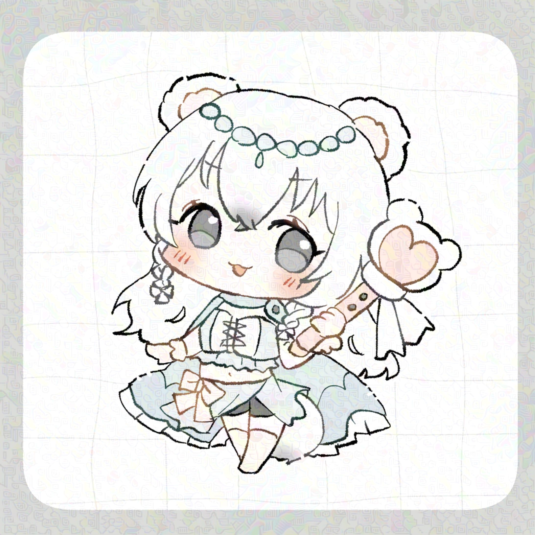 雪綿すり様 ゆる絵1点-1