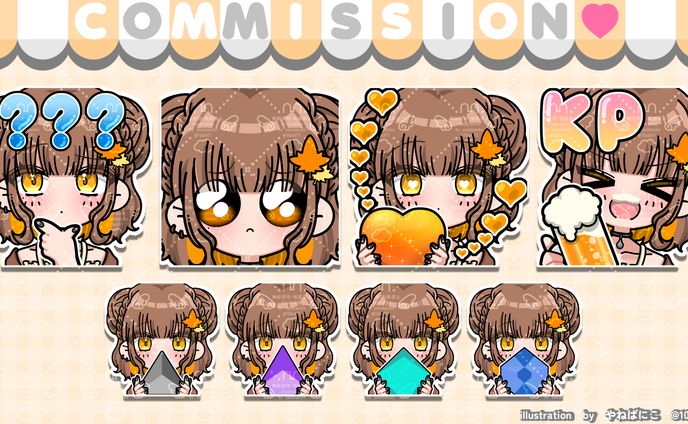 もみじ様スタンプ&バッジ