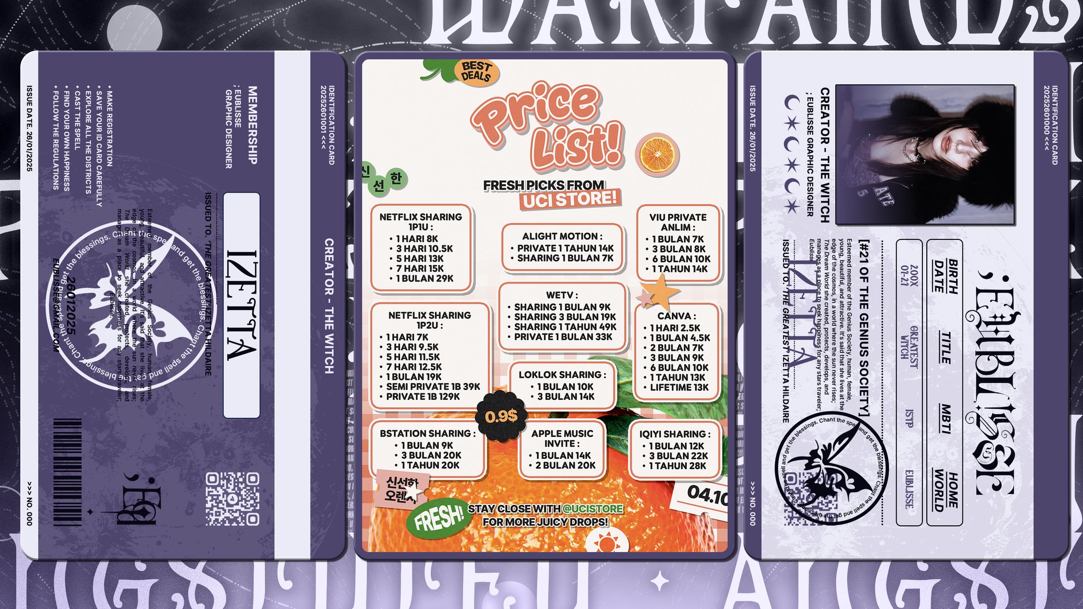 UCI STORE'S PRICELIST-1