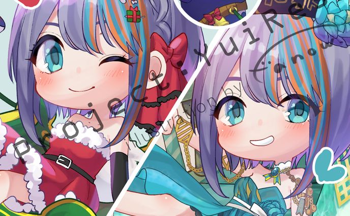 Vtuber クリスマス&記念デフォルメグッズイラスト