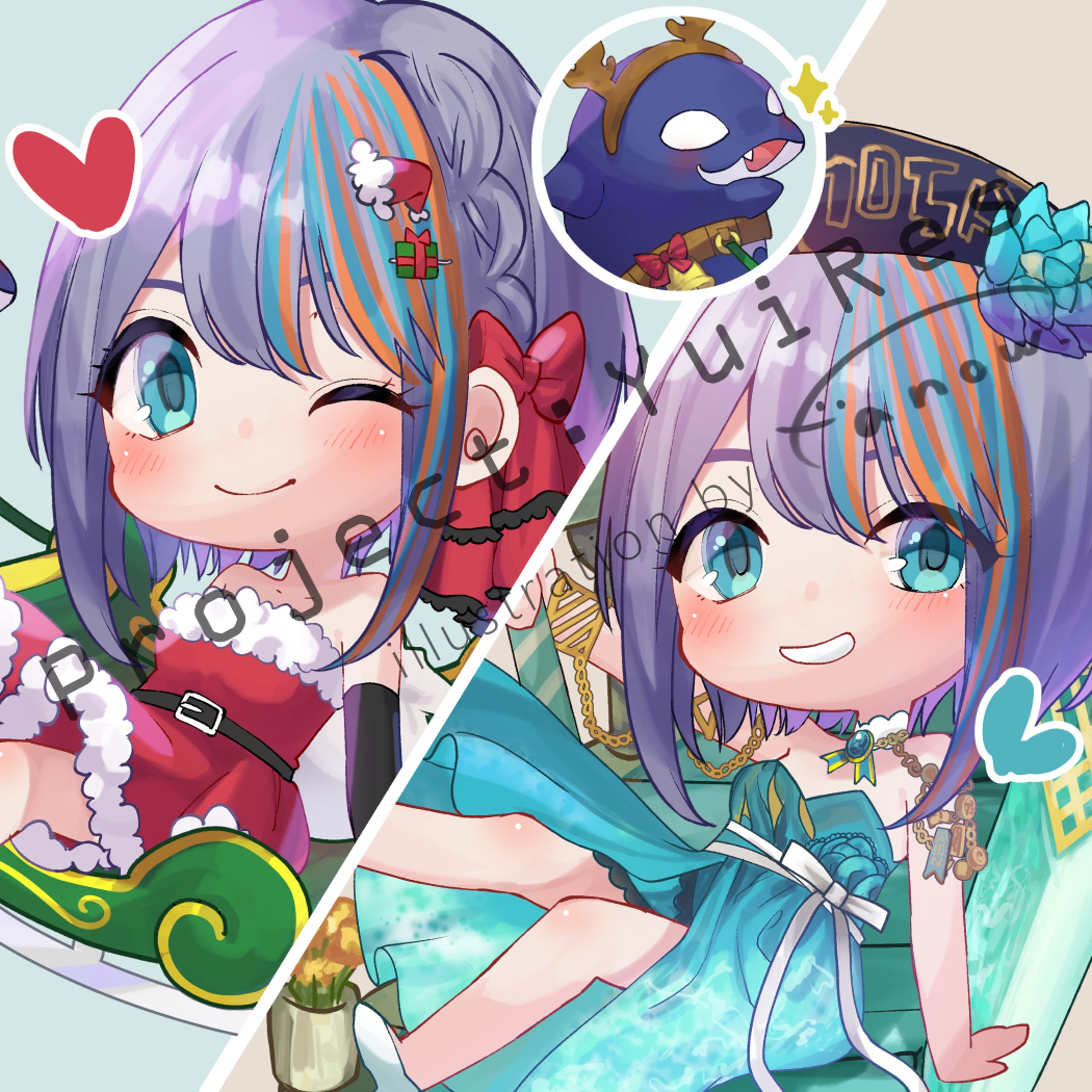 Vtuber クリスマス&記念デフォルメグッズイラスト-1