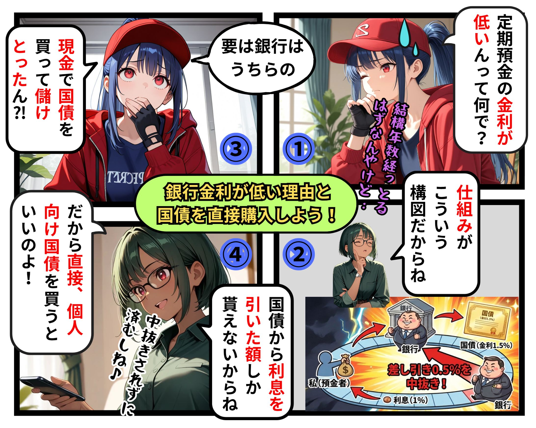 銀行金利が低い理由と国債を直接購入しよう！-1