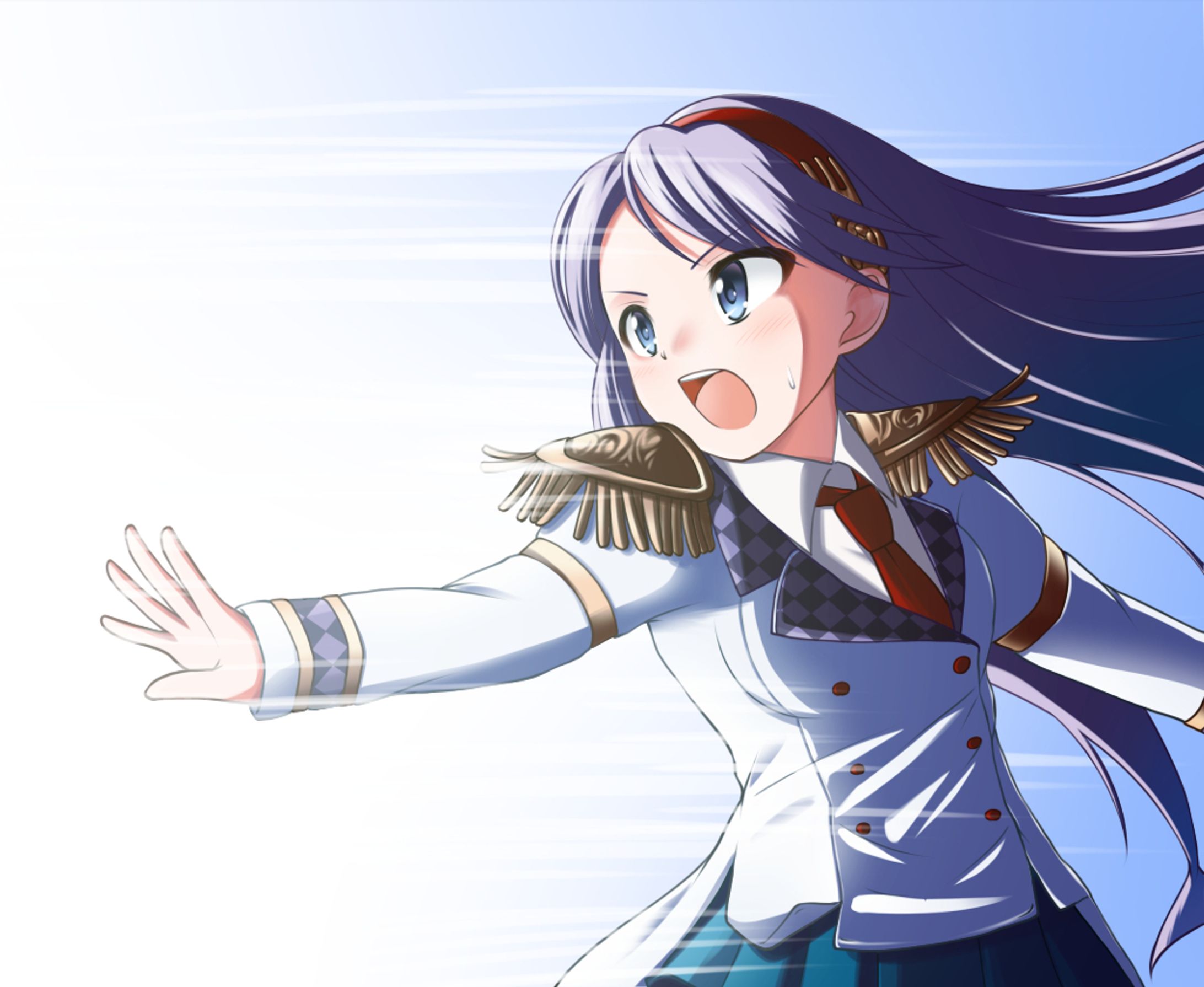 エネルギー波を受けるキャラクター-1