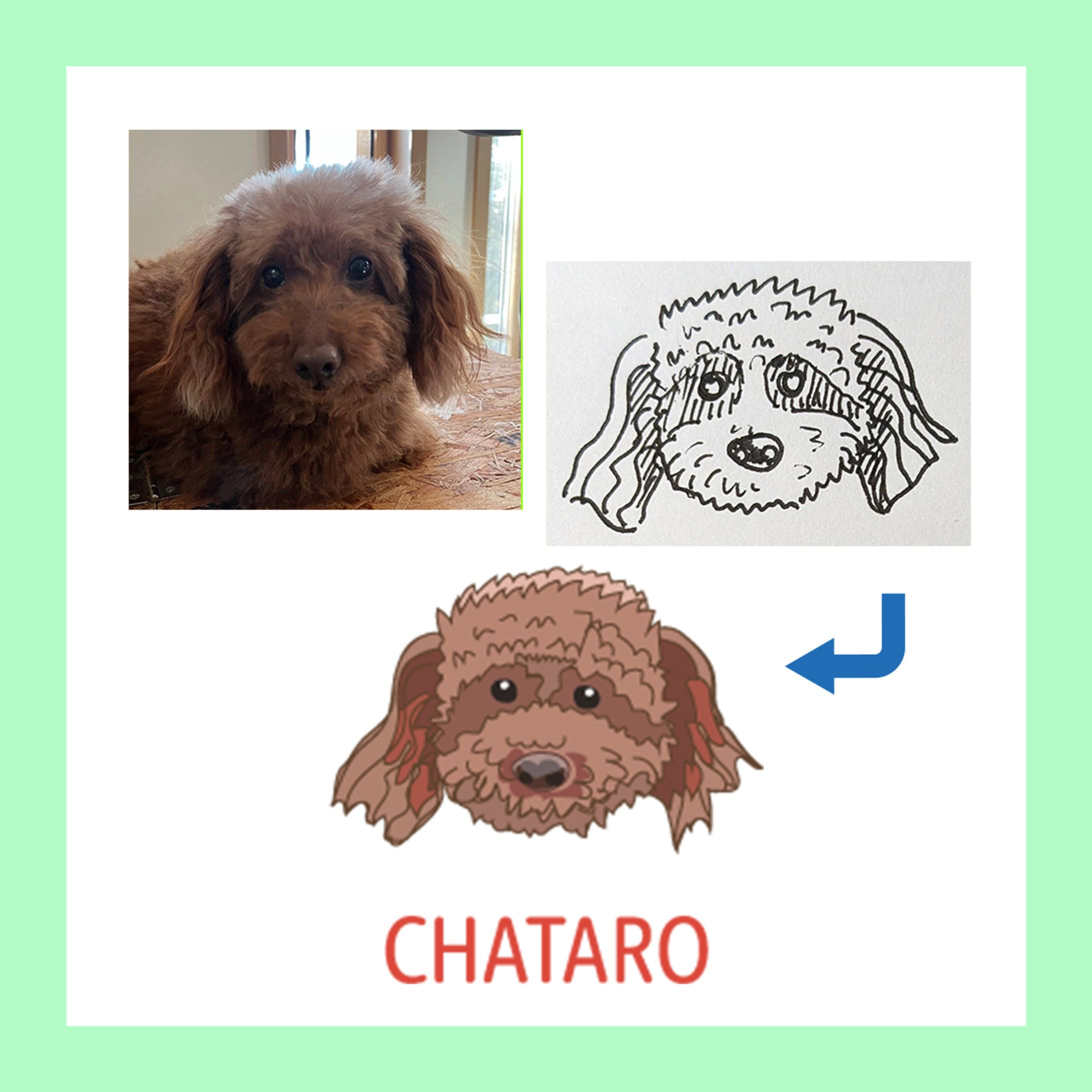 お友達の愛犬をデジタル化-1