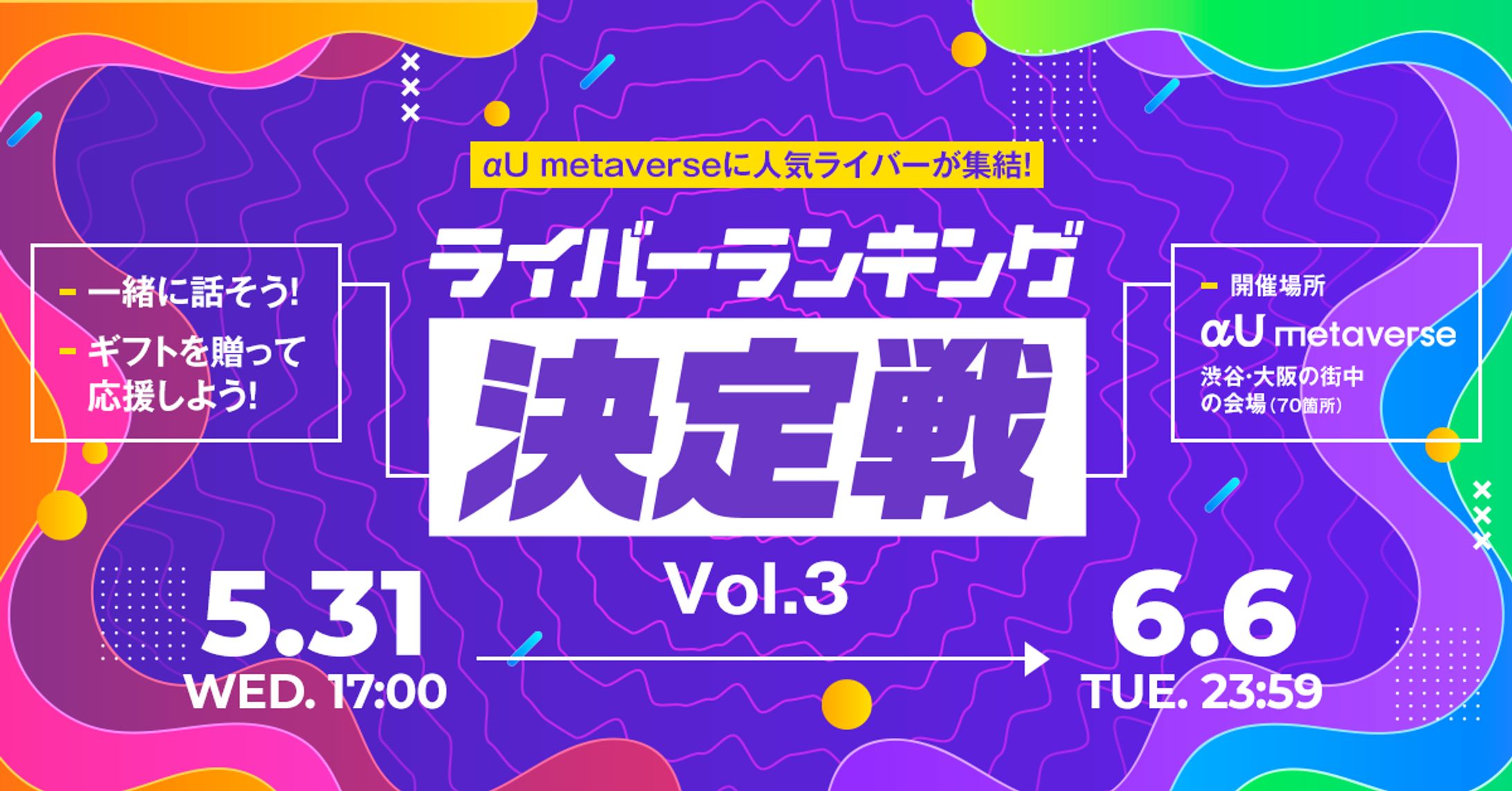 【２位入賞】KDDIのメタバースアプリ【αU】イベント【ライバーランキング決定戦vol.３】-1