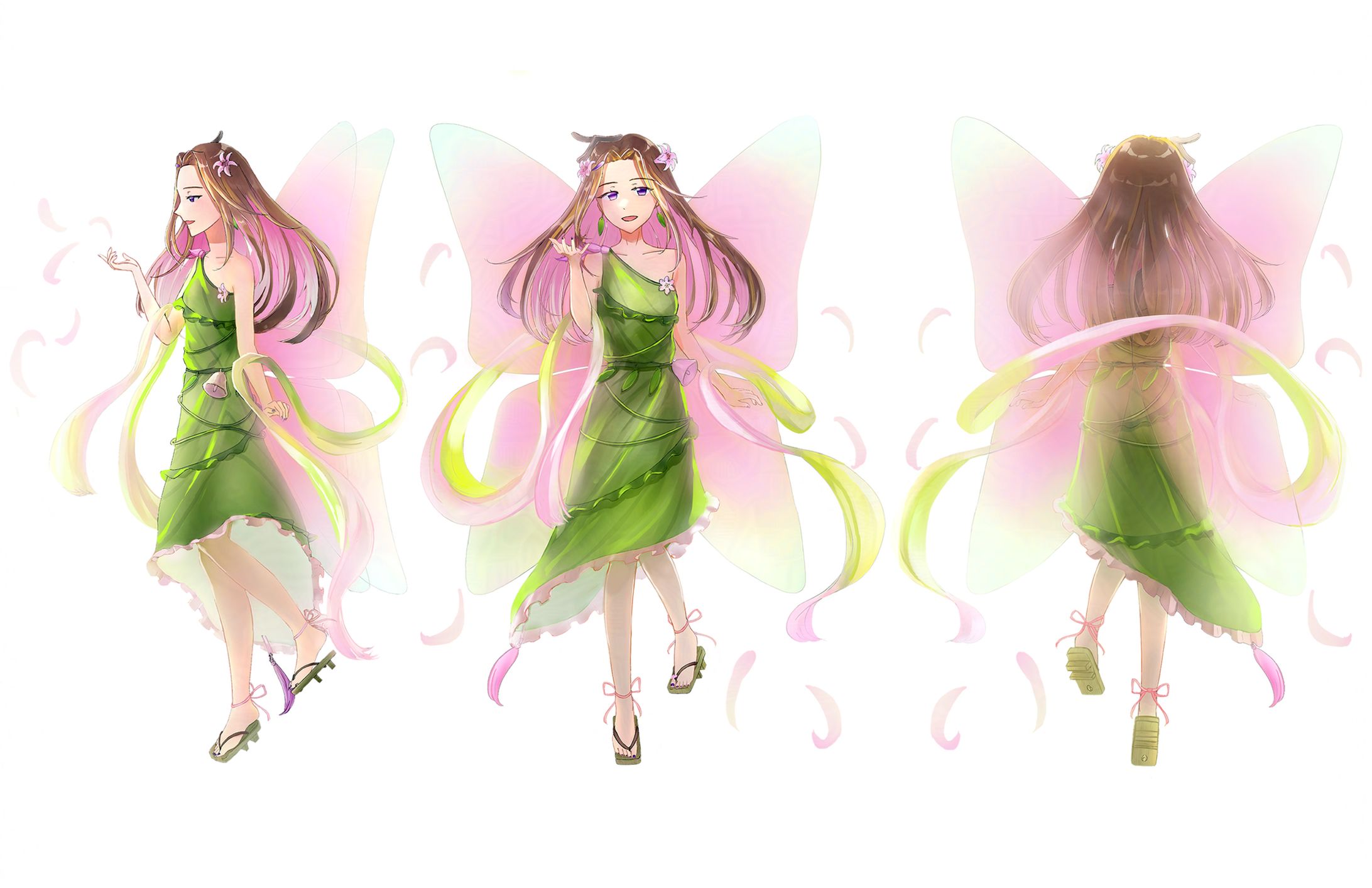 【オリジナル】山の妖精のキャラクターデザインとイラスト-1
