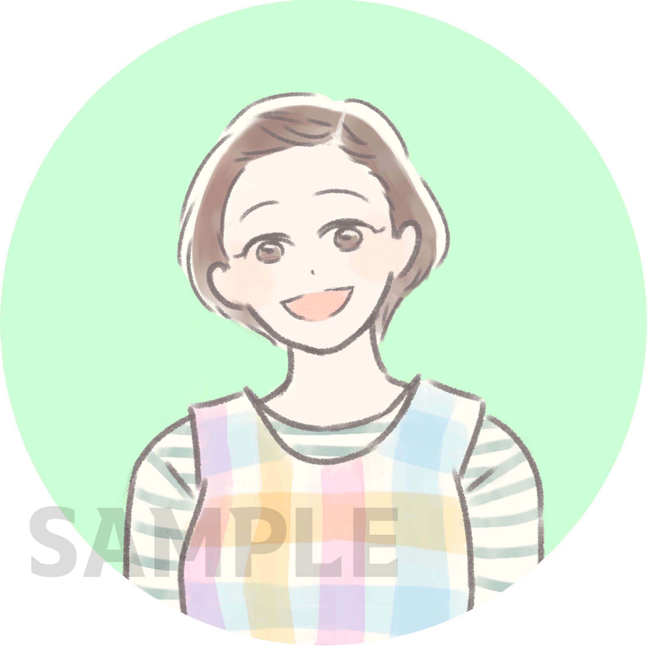 女性の似顔絵【自主制作】-1