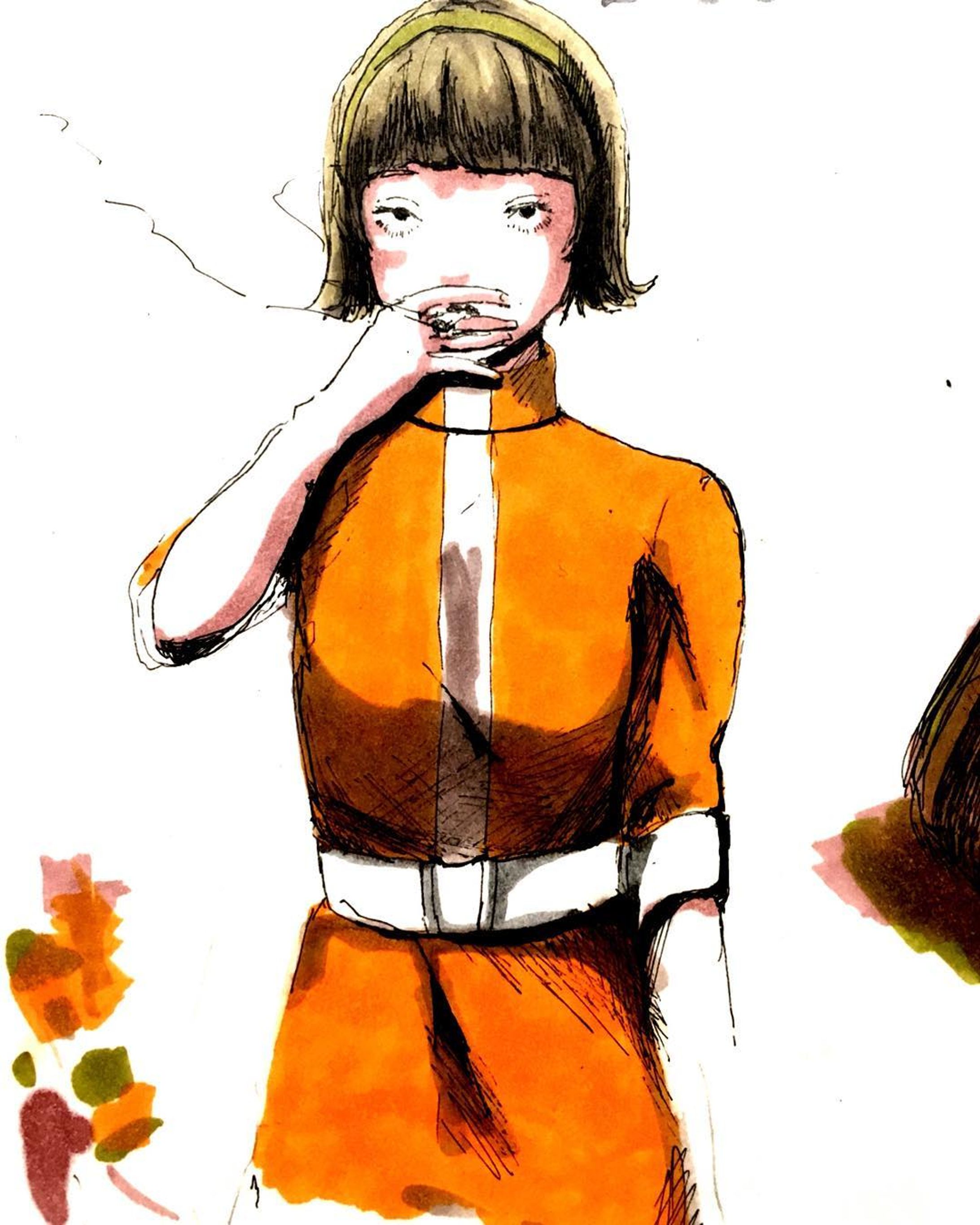 #アナログイラスト #イラスト #イラストレーション #illustration  #女の子 #コピック #drawing-1
