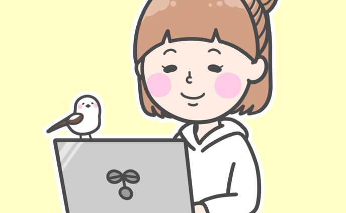 アイコン（女性とパソコン）