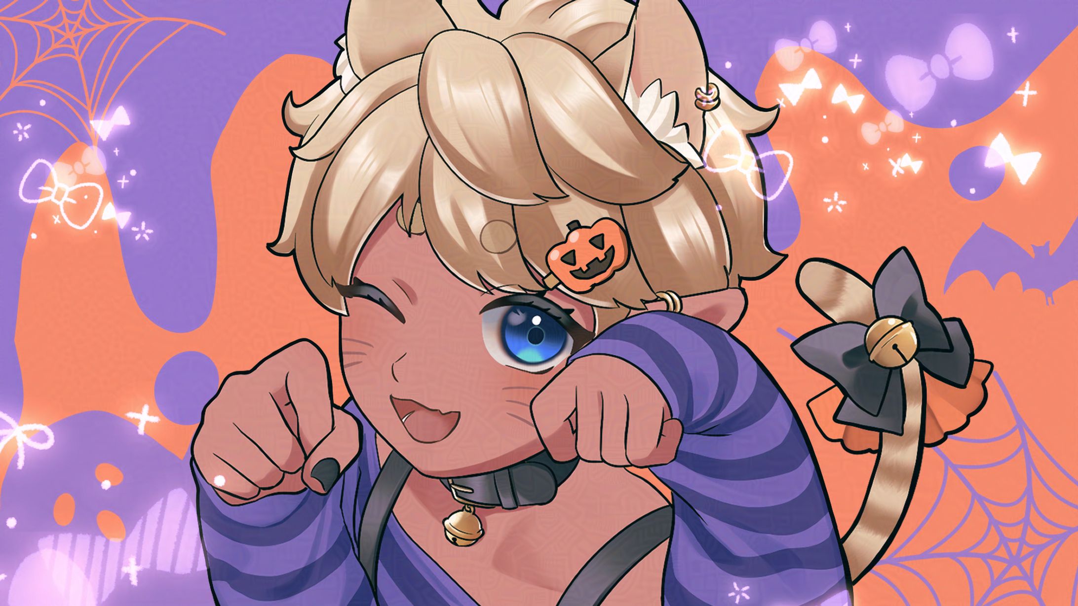 2024年ハロウィンイラスト　猫-1