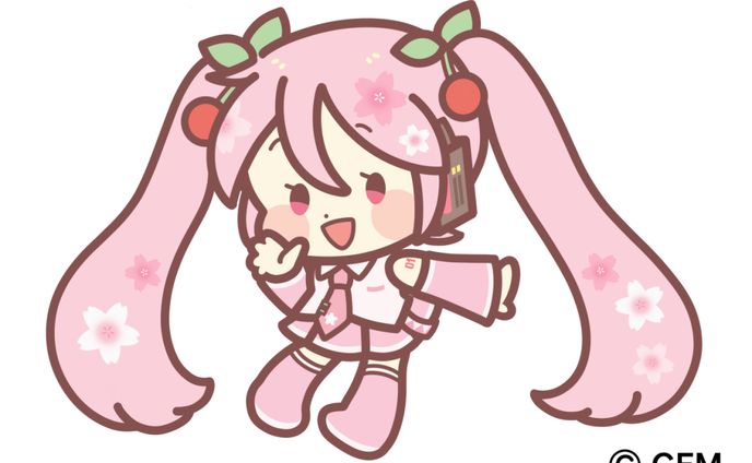 雪ミクスカイタウン　2019春グッズイラスト