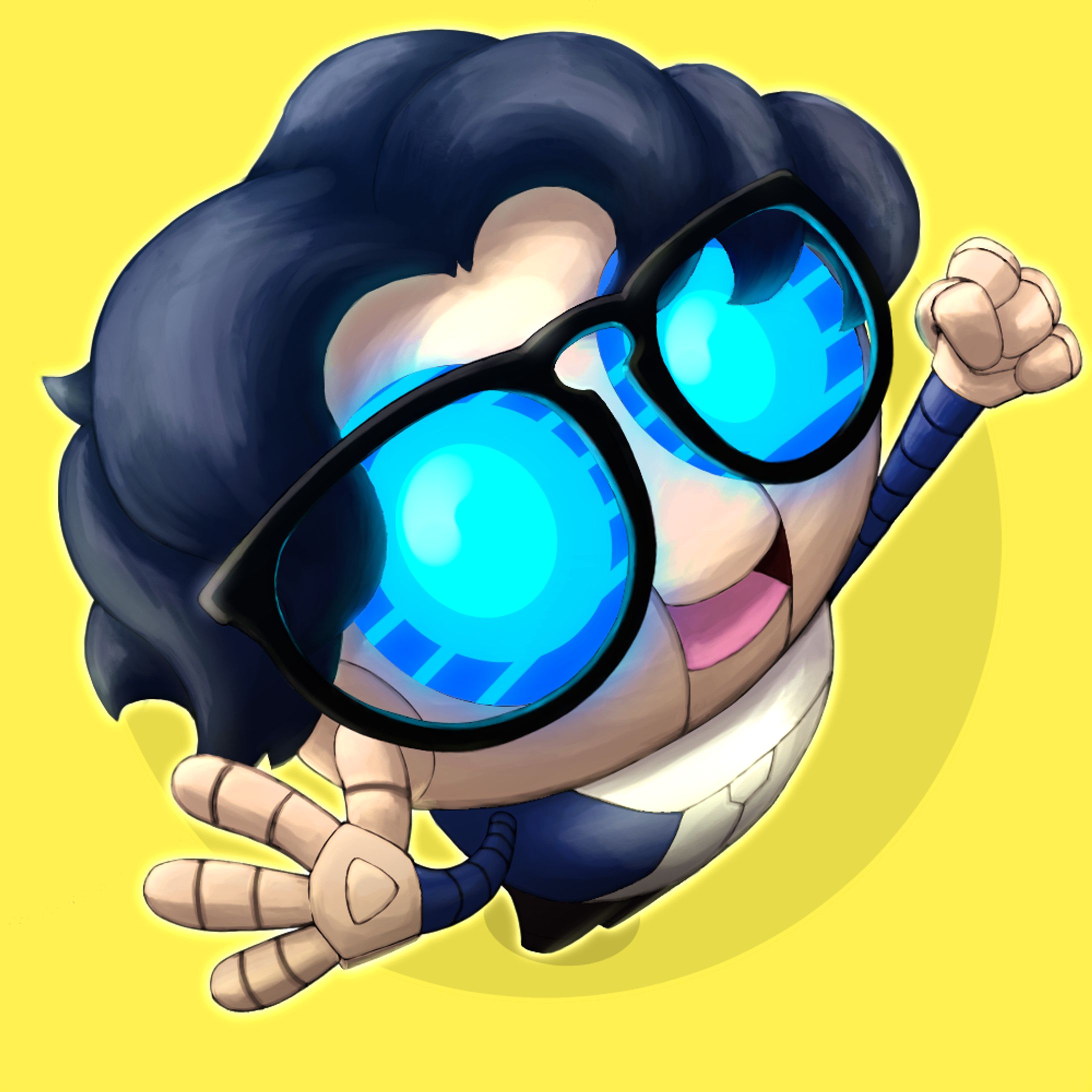 2頭身人型ロボットアイコン用-1