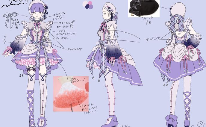 Vtuber すもも様 衣装デザイン