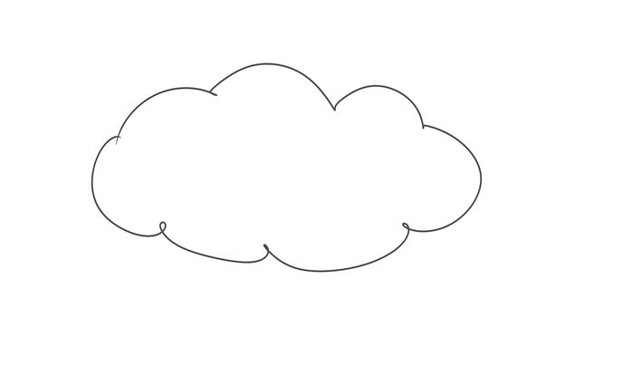 手書き素材　もくもく