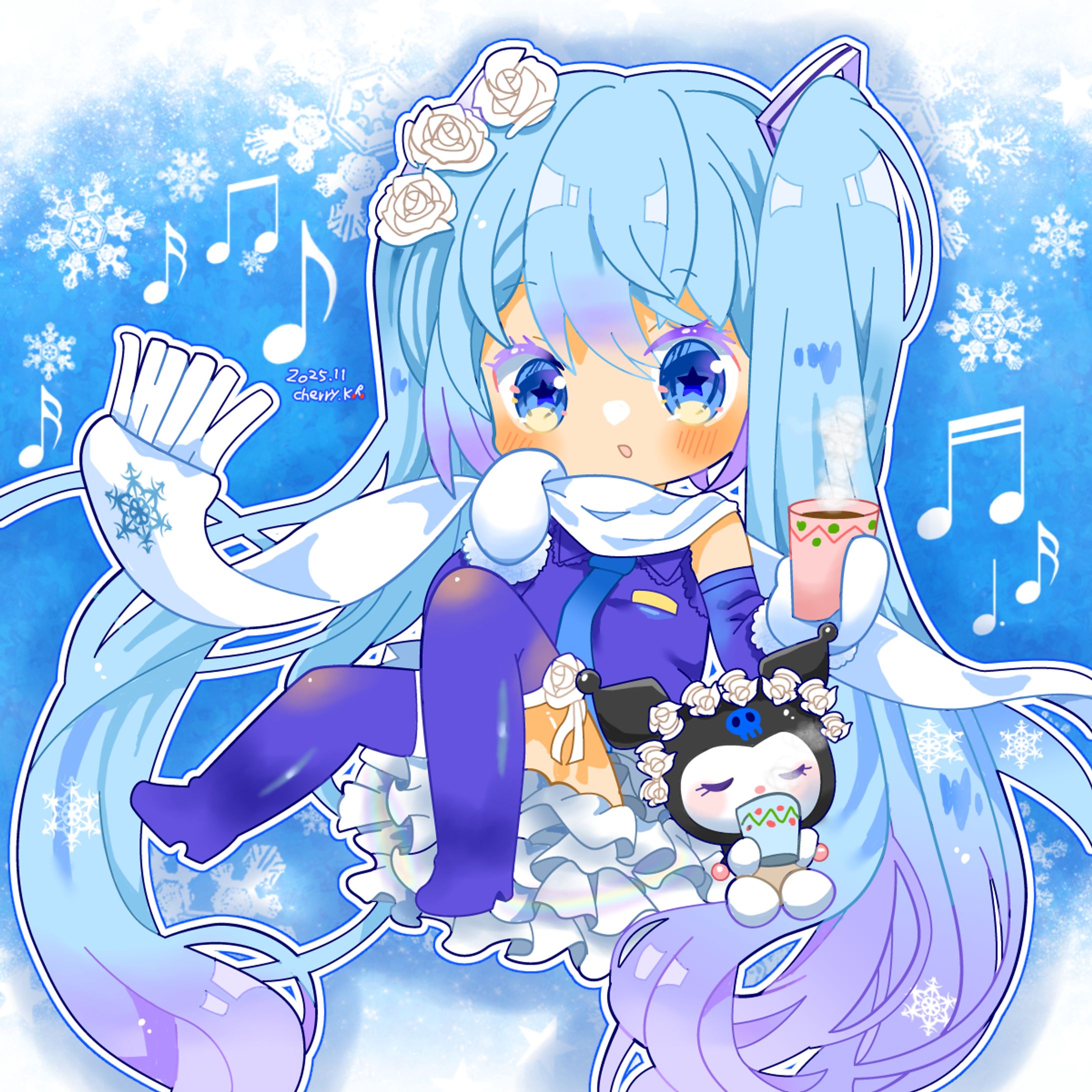 雪ミク×クロミ(ボカロ×サンリオ)-1