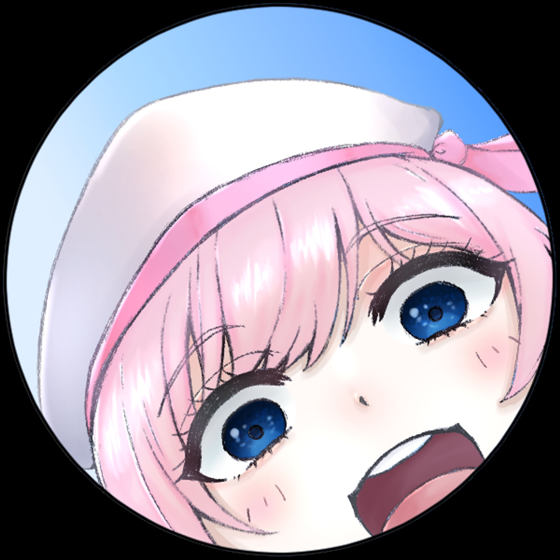 マップ隠し用イラスト【桃山モカ】-1