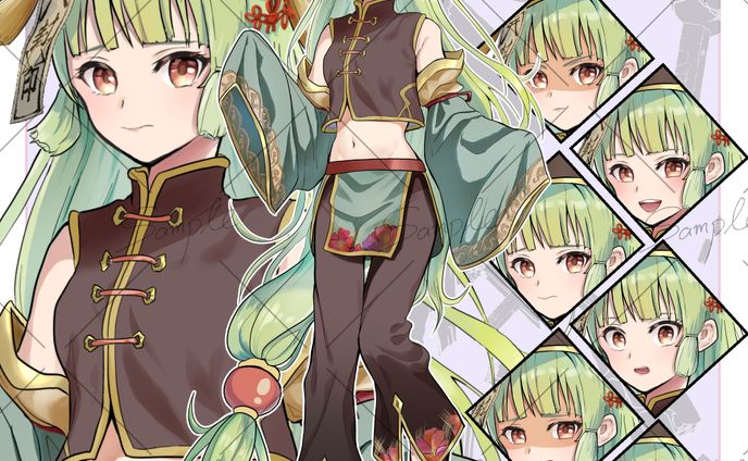 キョンシーの女の子の立ち絵