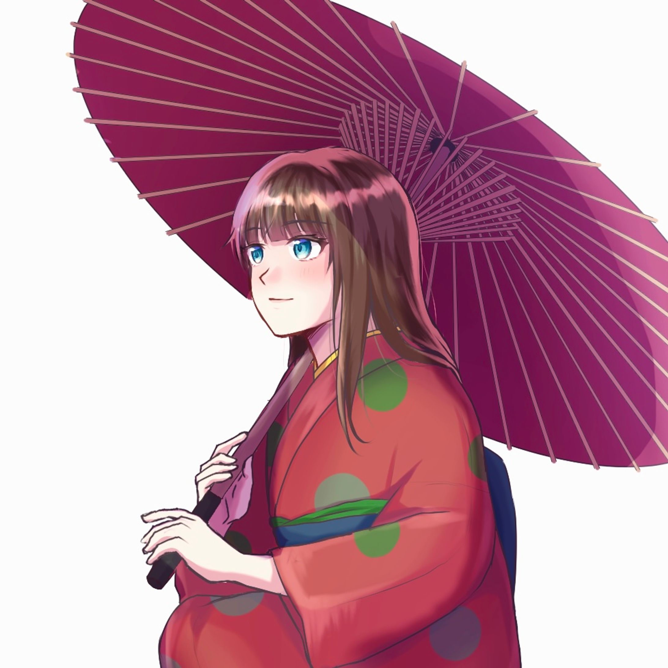 【オリジナル】和傘と女の子-1