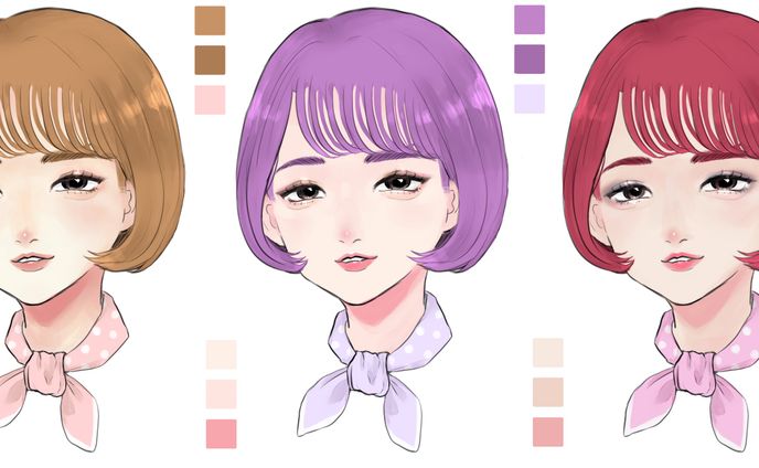 キャラクターデザイン　カラー別