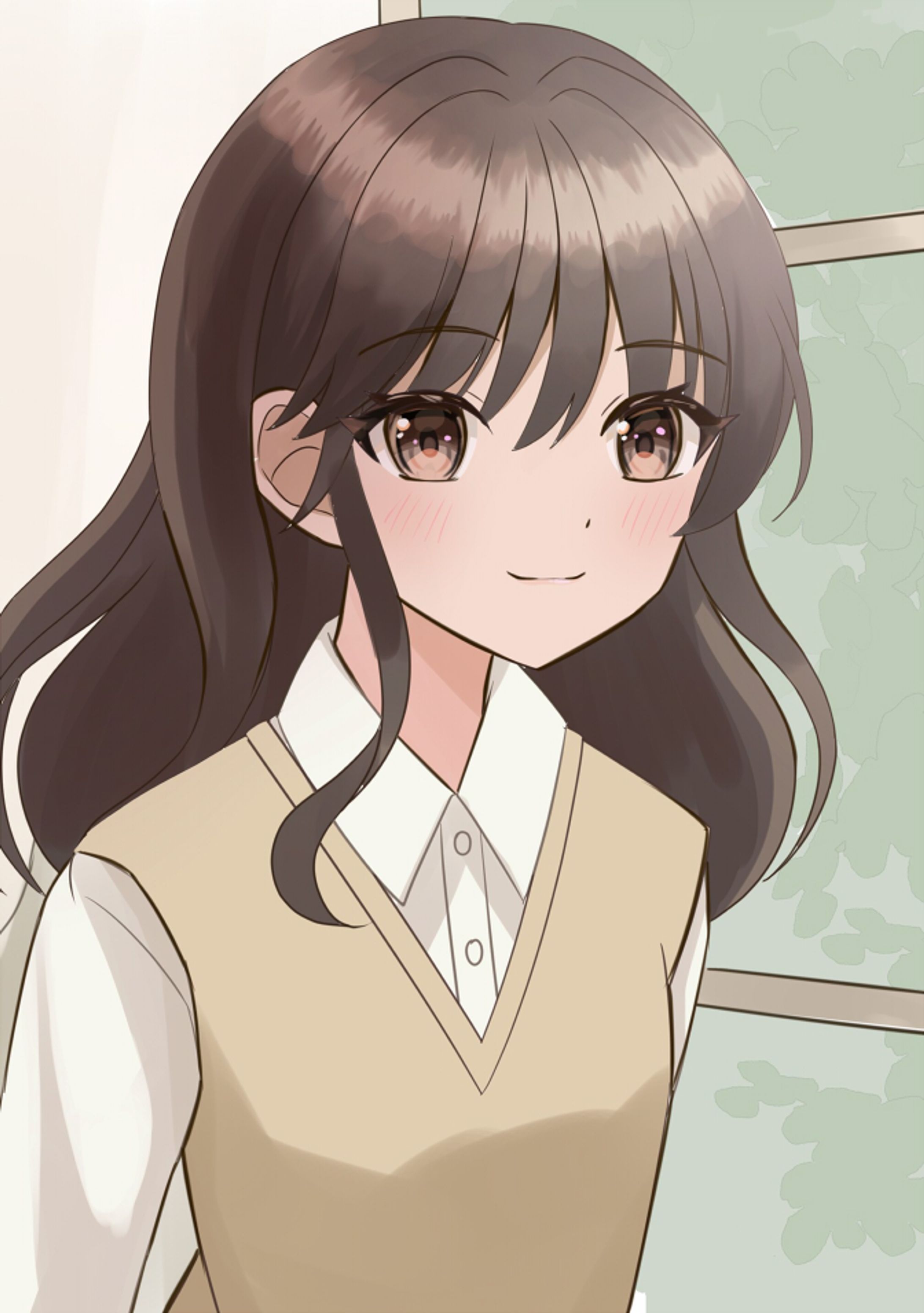 ニット制服の女の子-1