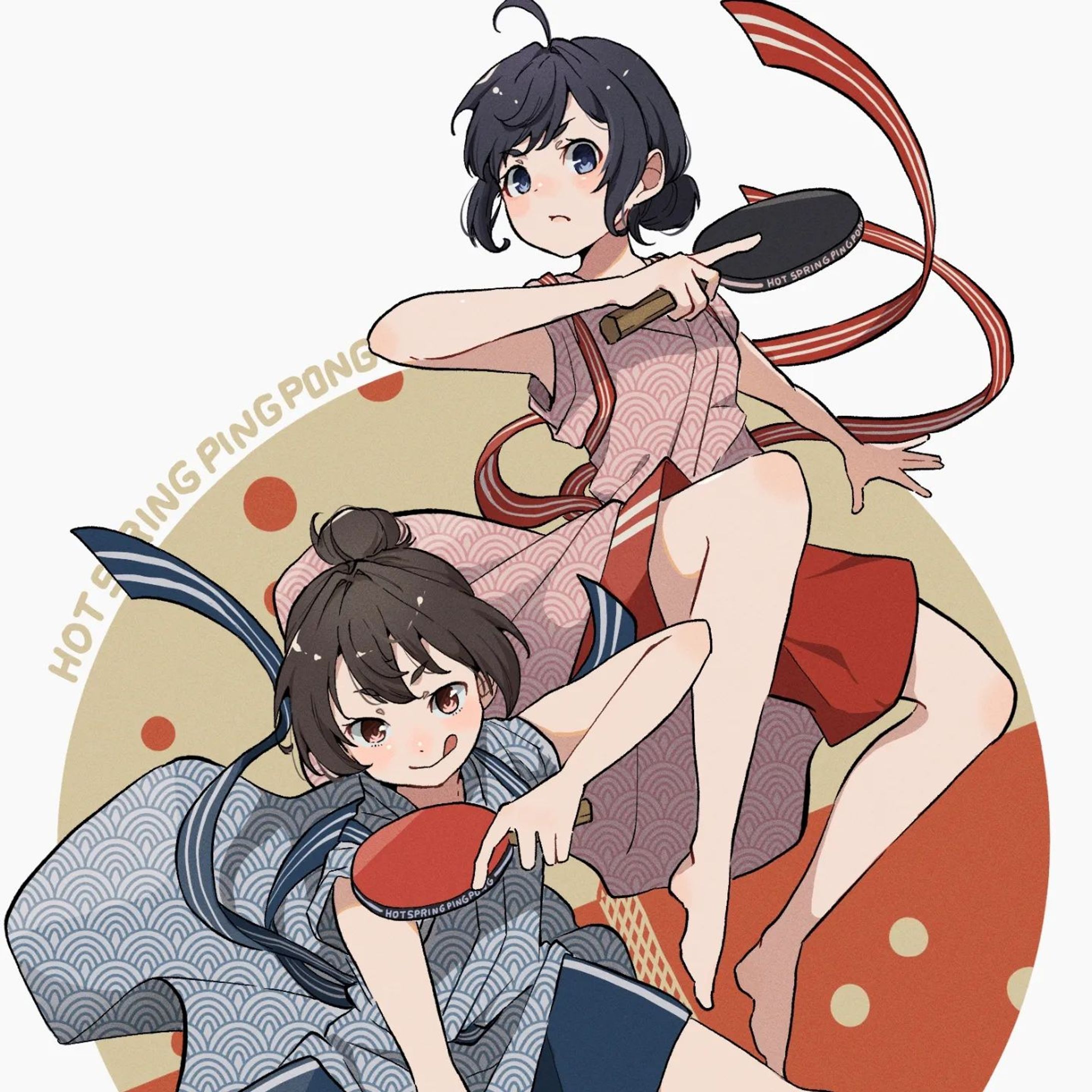 温泉卓球
#art #artworks #draw #drawing #illustration #絵 #イラスト #創作 #oc #originalcharacter #hotsprings #pingpong-1