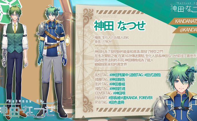 +Character sheet+神田なつせ人設圖