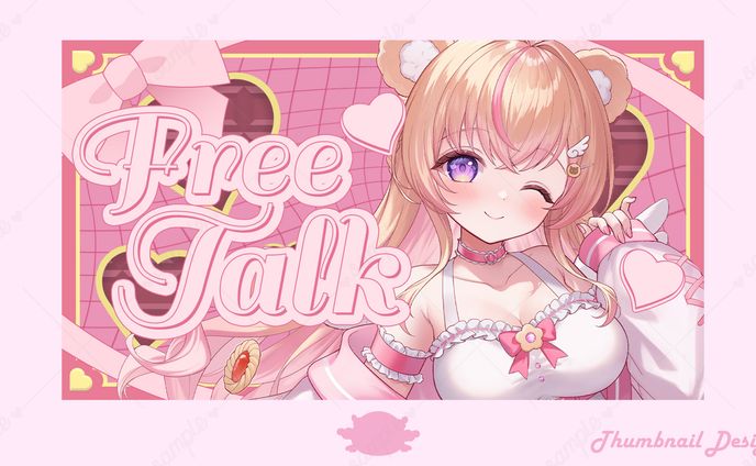 チョコレートパッケージ風雑談&歌枠配信サムネイル素材