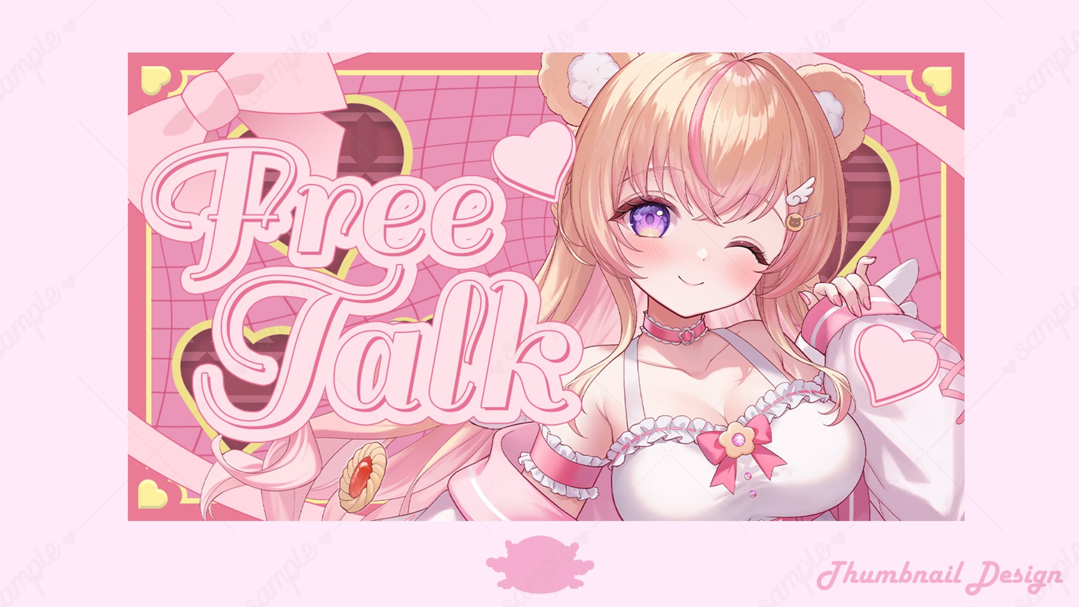 チョコレートパッケージ風雑談&歌枠配信サムネイル素材-1