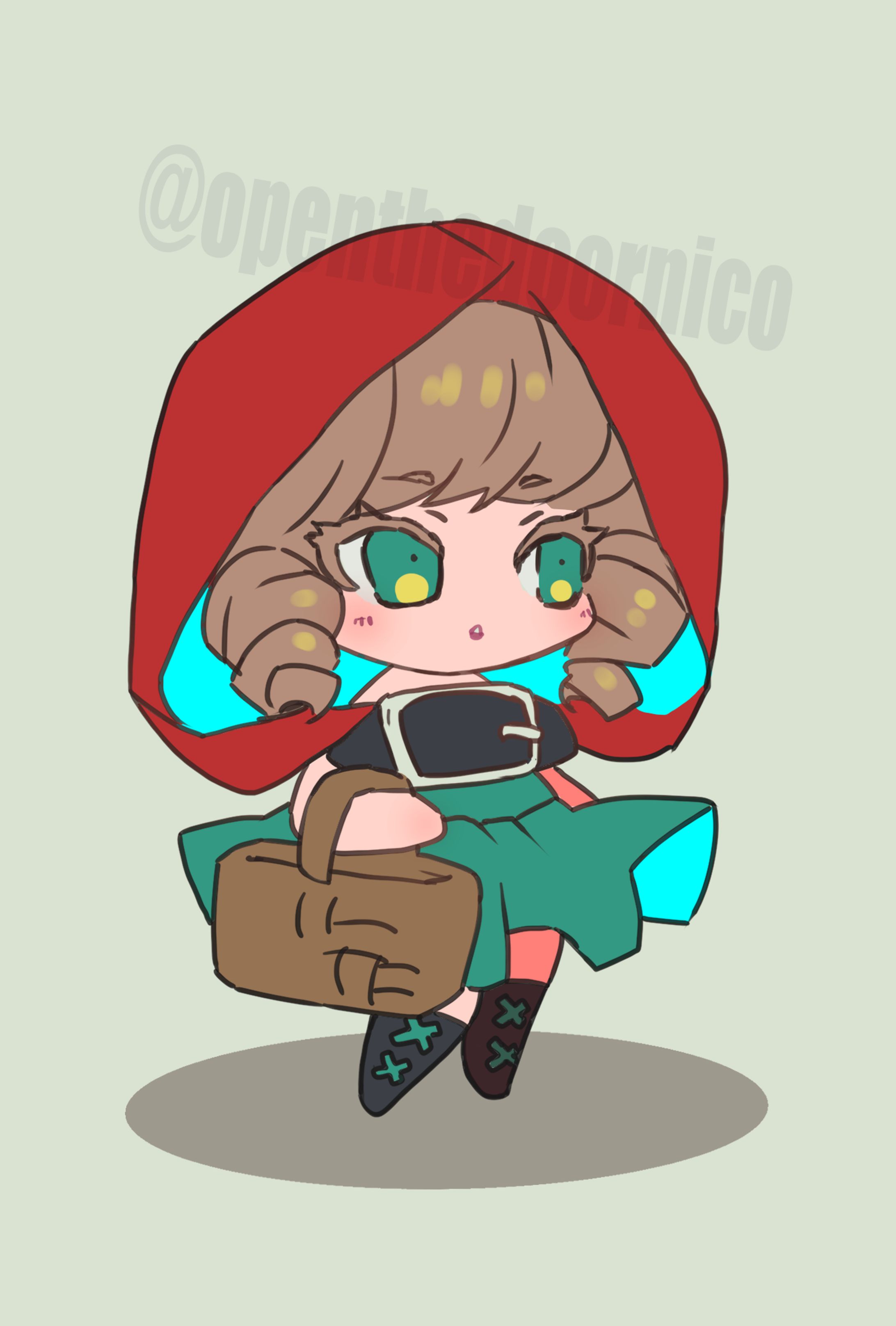 SD絵　創作赤ずきんちゃん-1