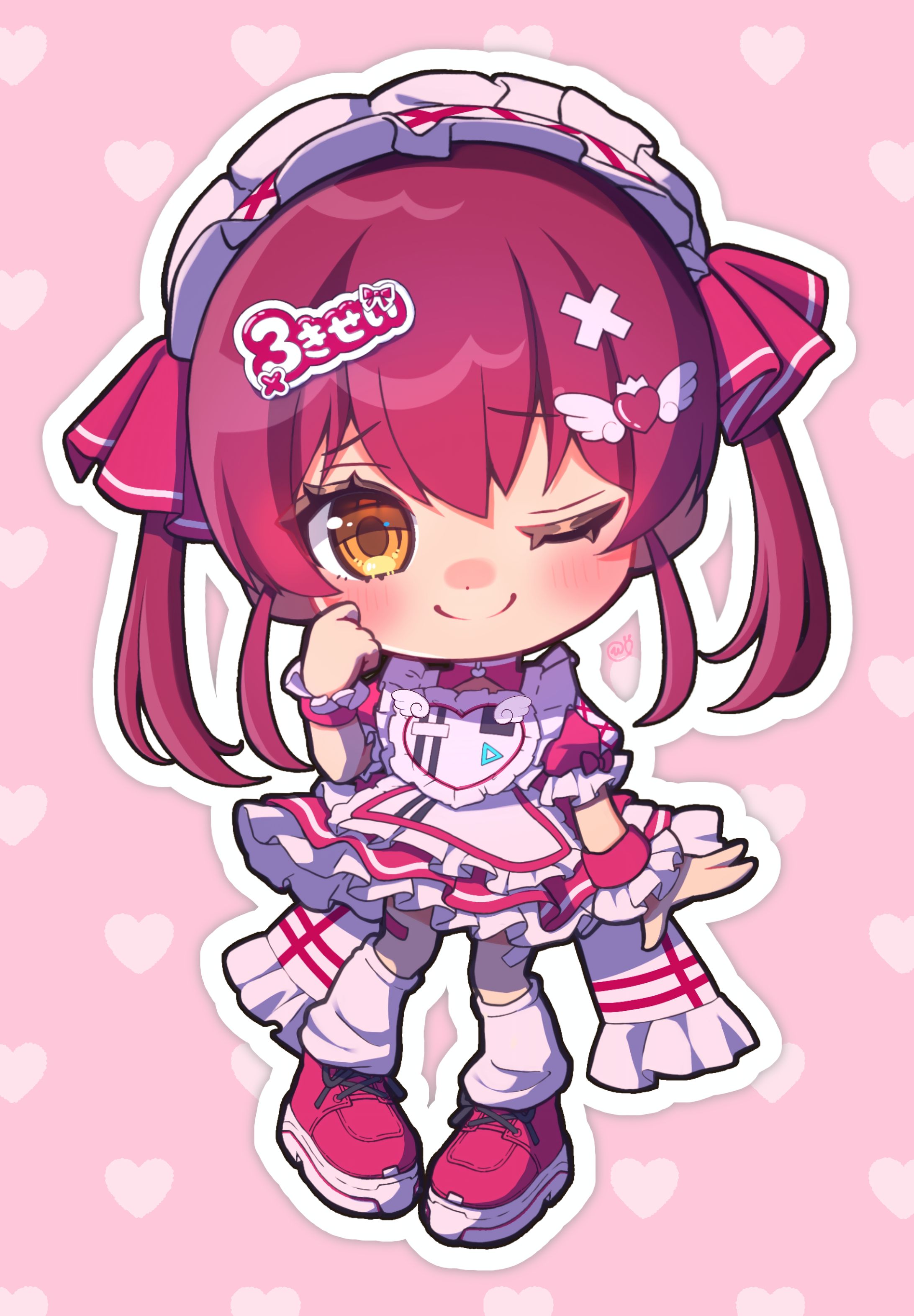 ミニキャライラスト｜宝鐘マリンちゃんFA-1