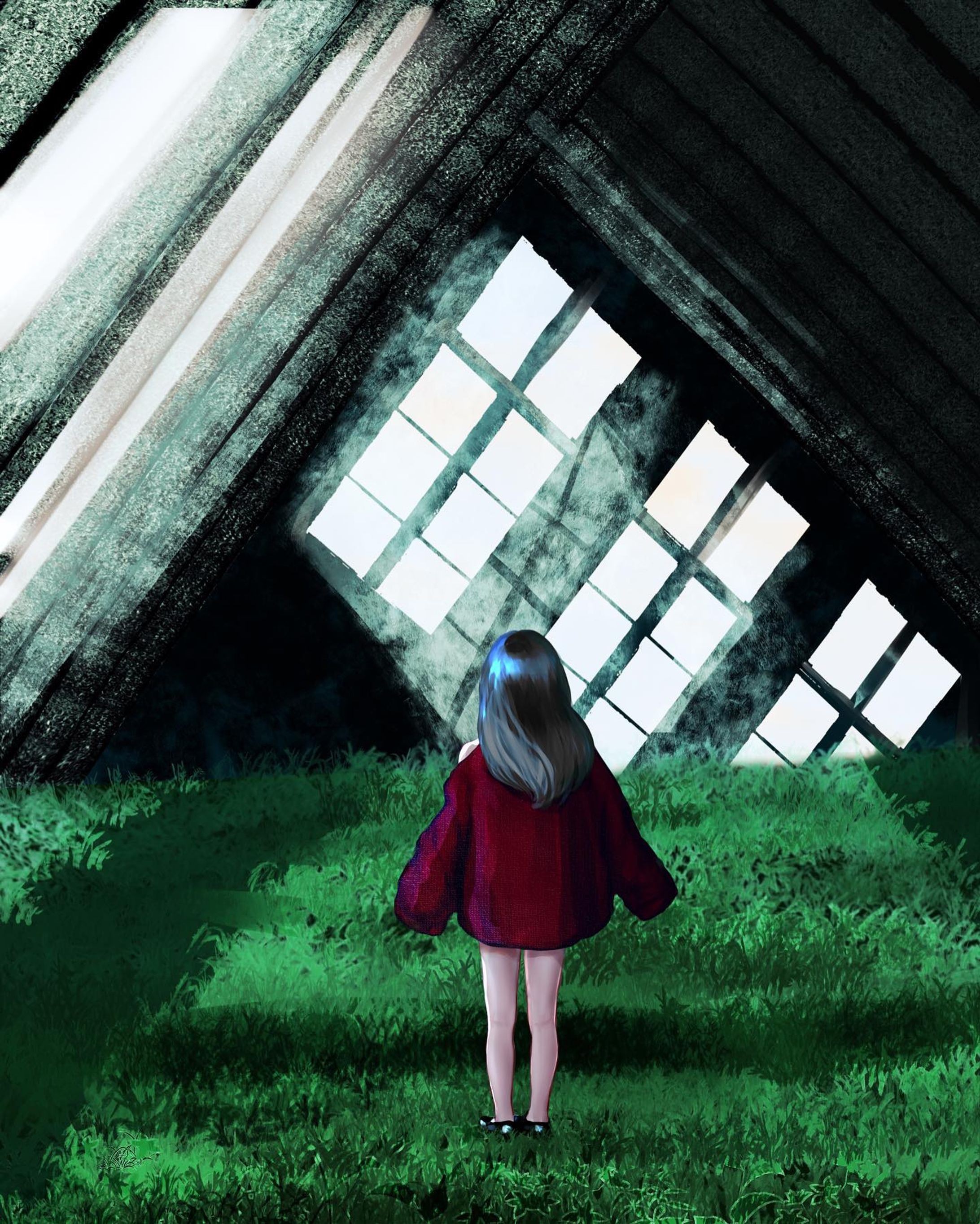#イラスト  #illustration  #drawing  #廃墟-1
