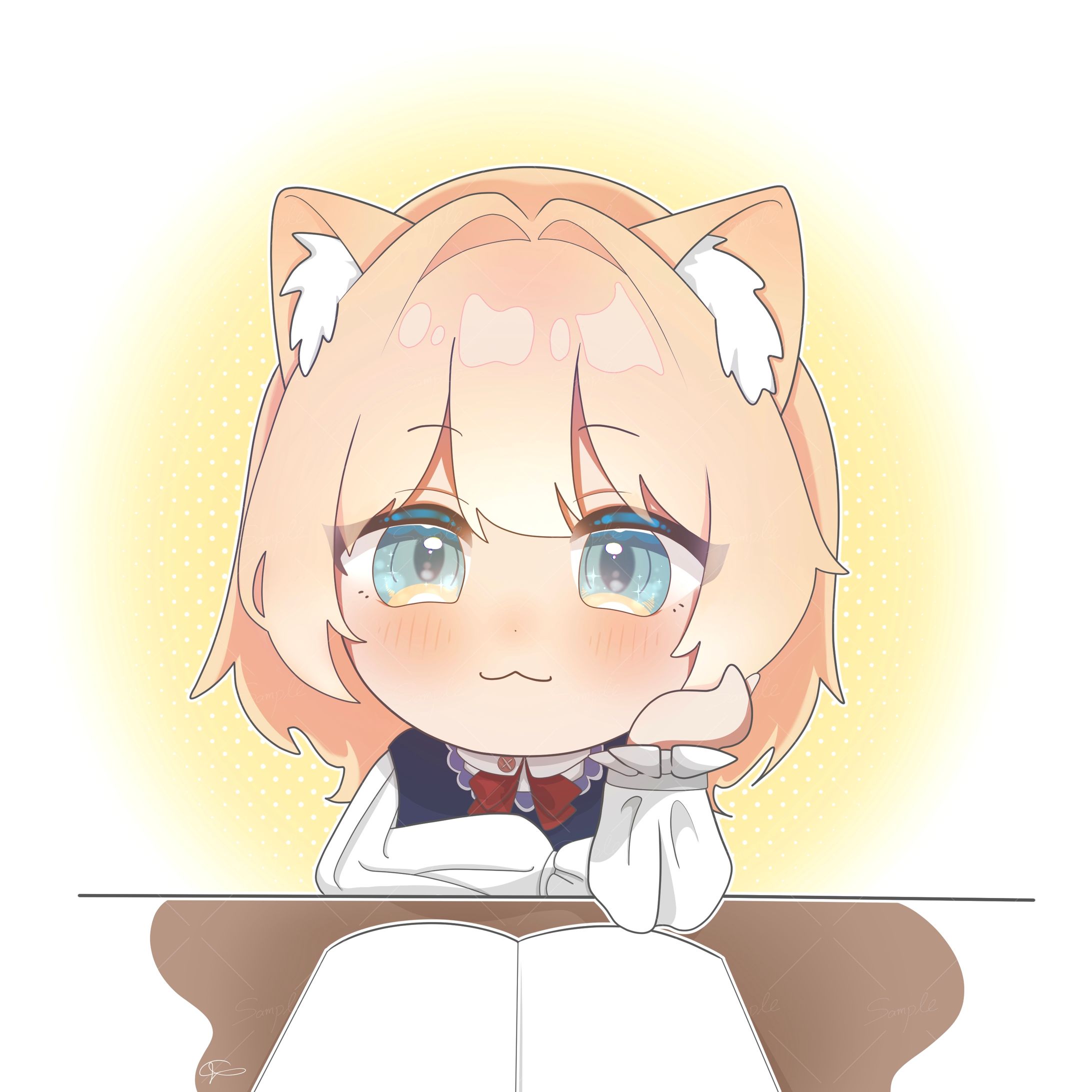 SD・アニメ塗りサンプルイラスト-1