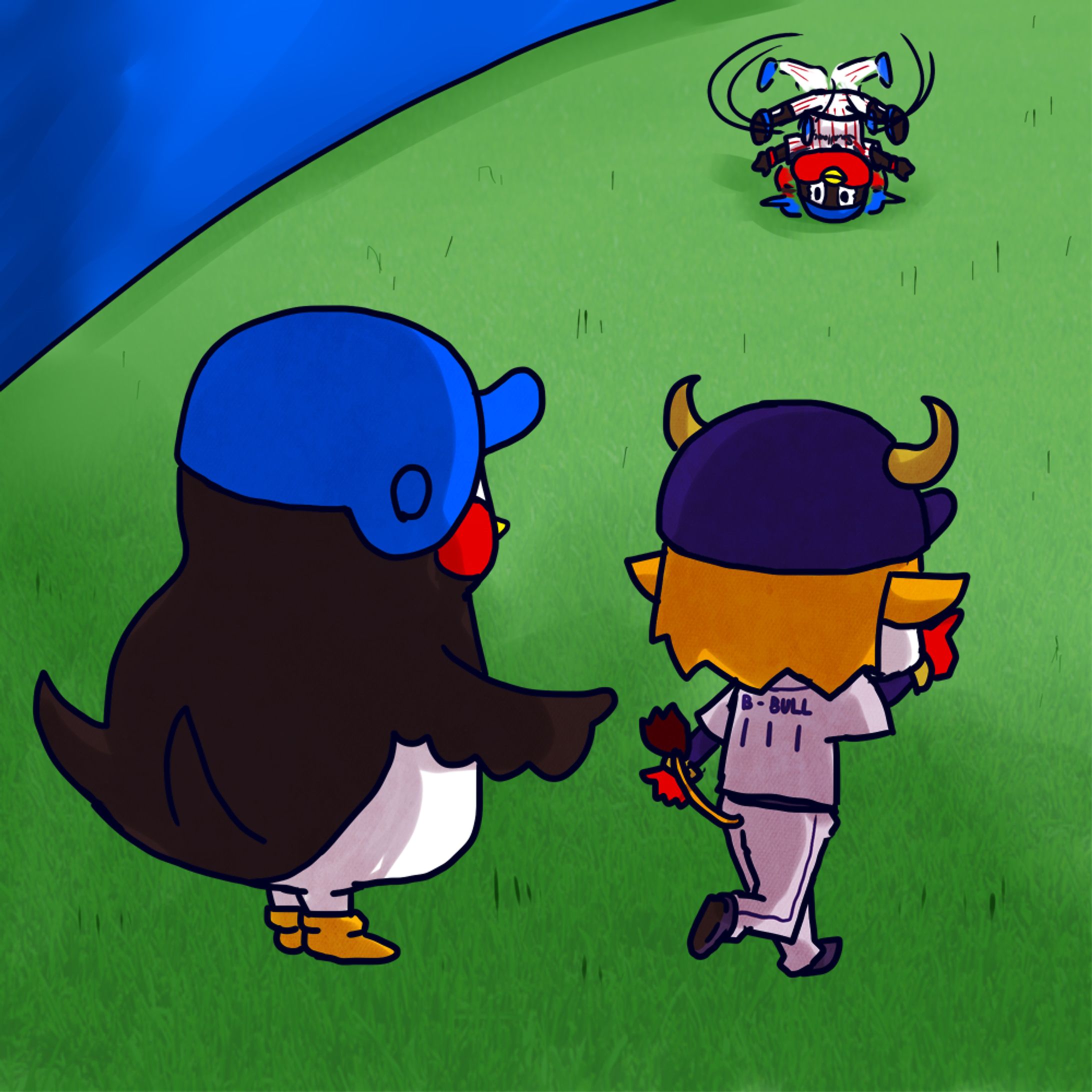 野球マスコットファンアート-1