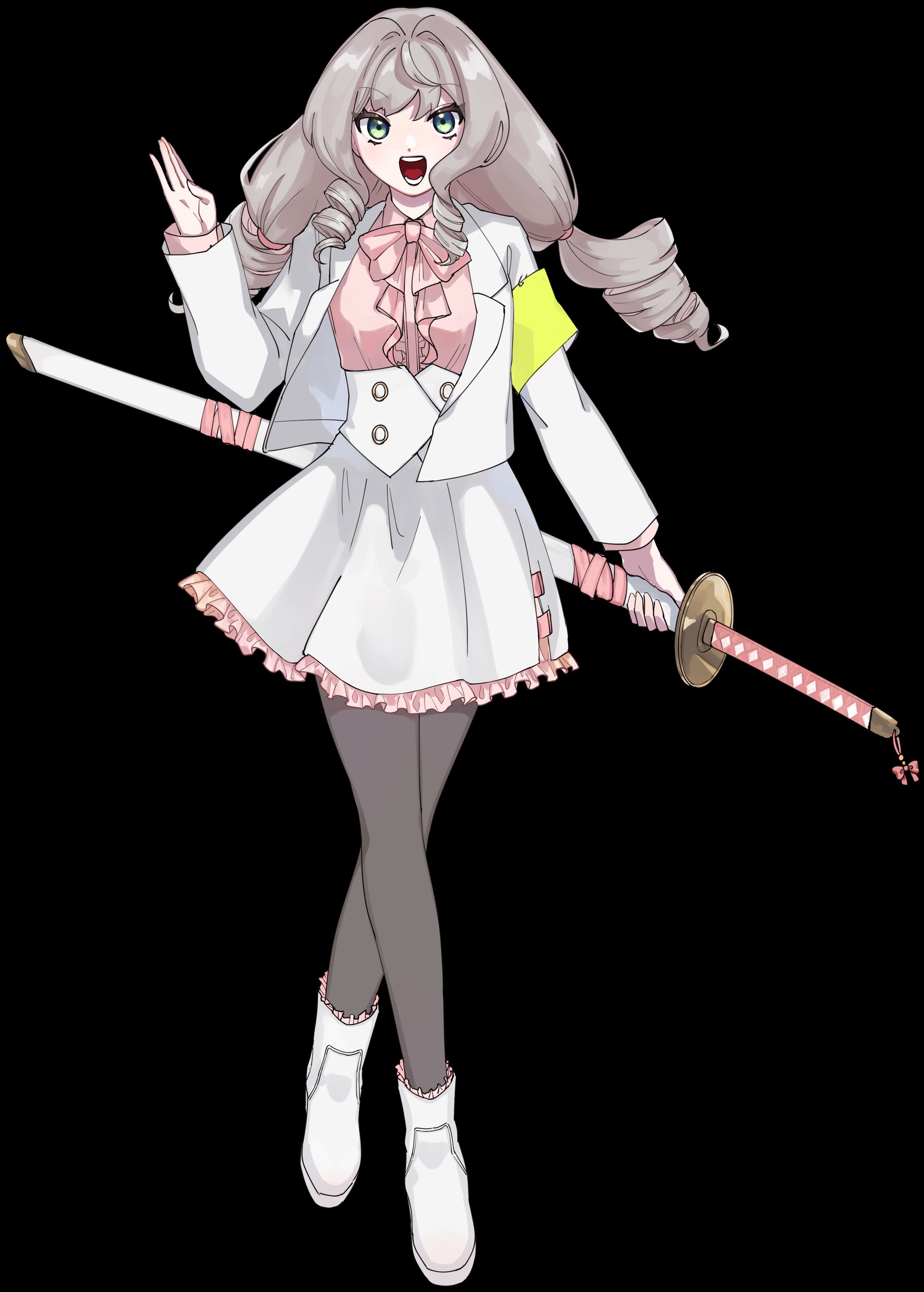 刀を持った女性立ち絵-1