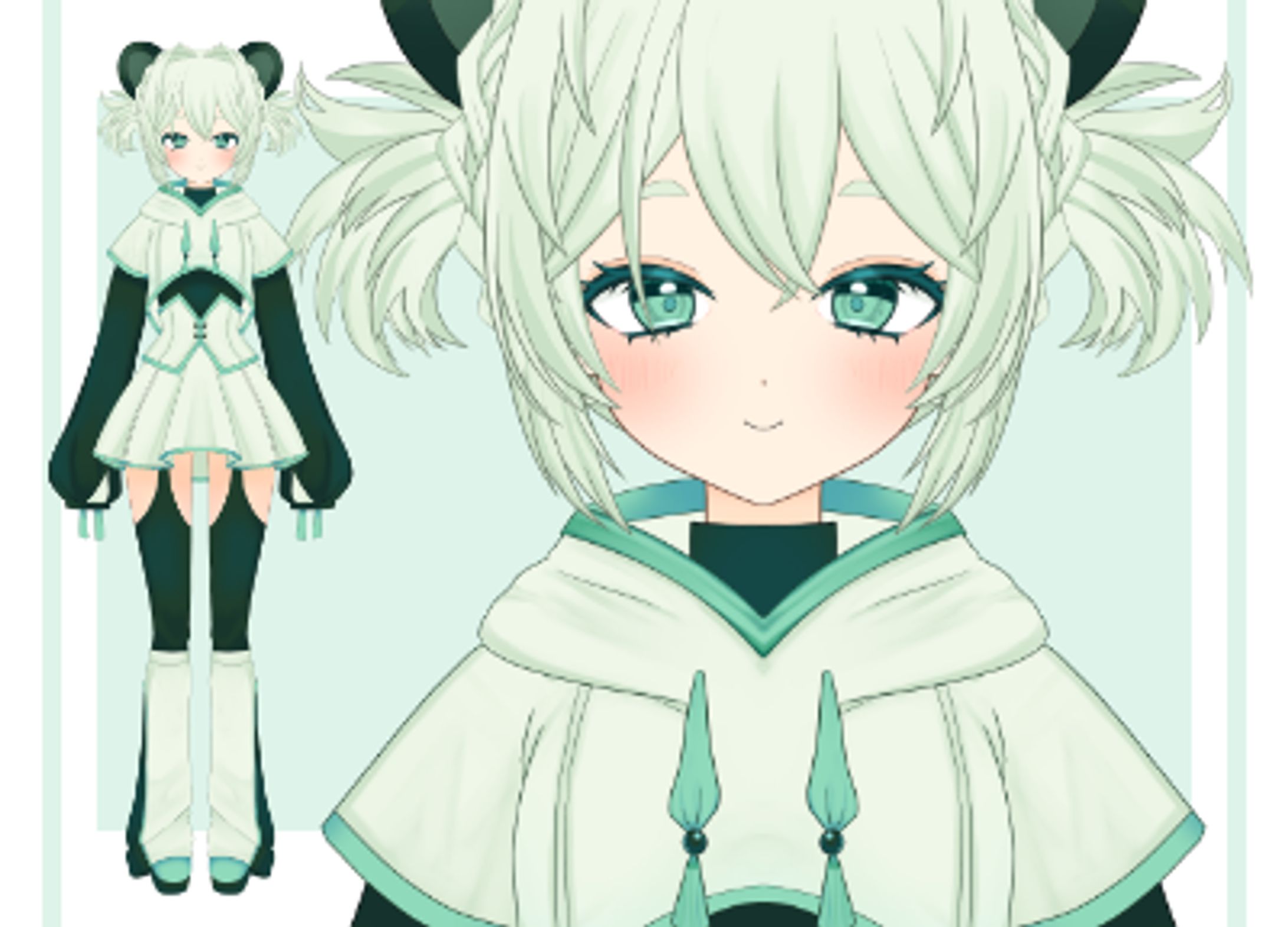 【Live2Dモデル】パンダモチーフの子【PSD】-1