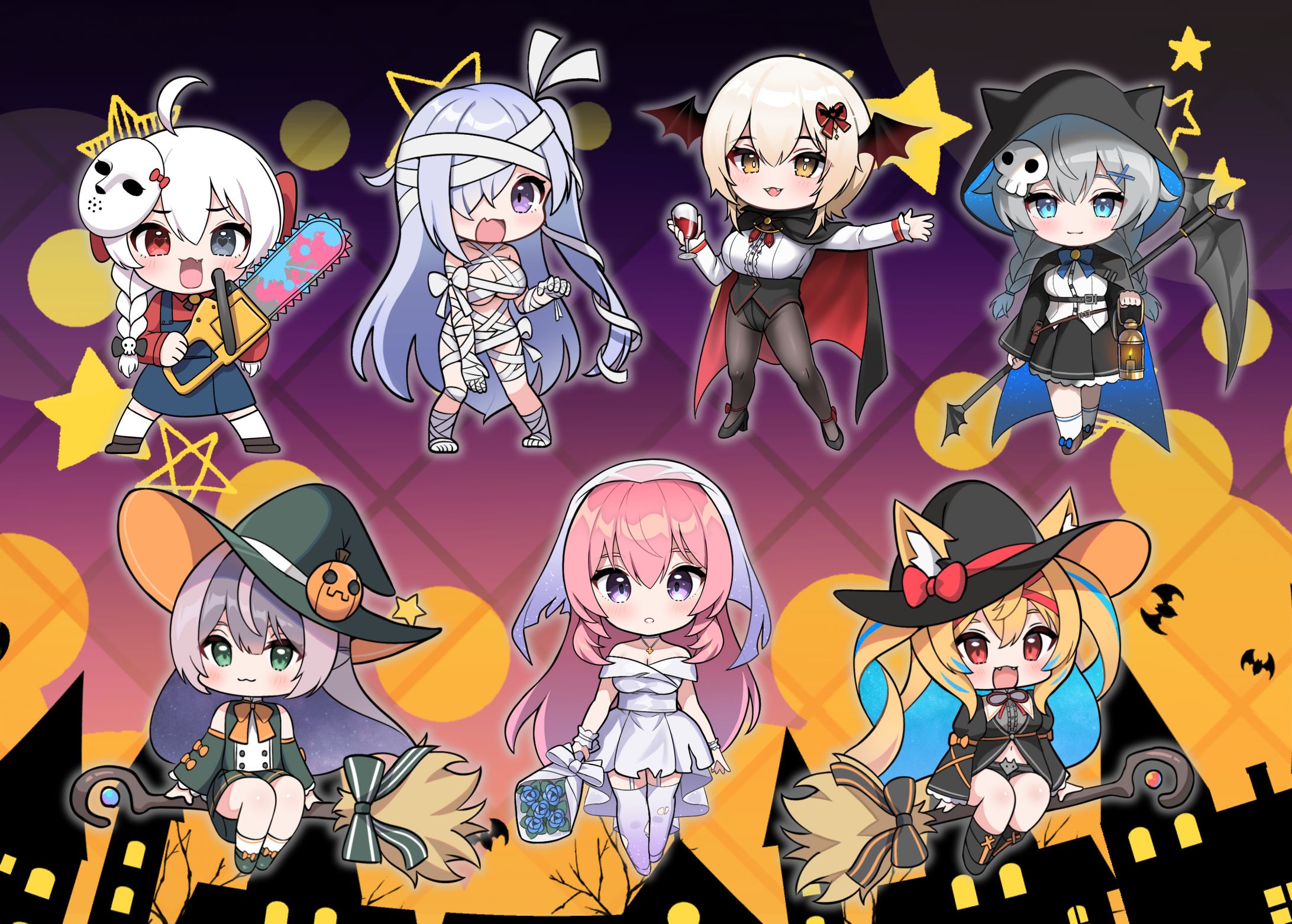 스타게이저 할로윈 sd 일러스트-1