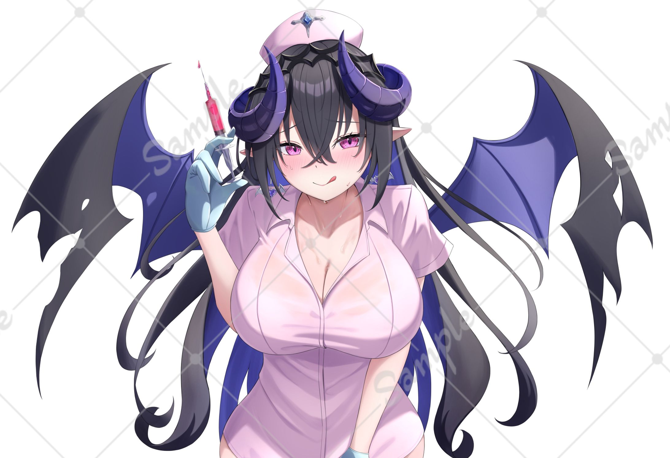 【仕事絵】Vtuber美少女ニカ様ナースイラスト-1