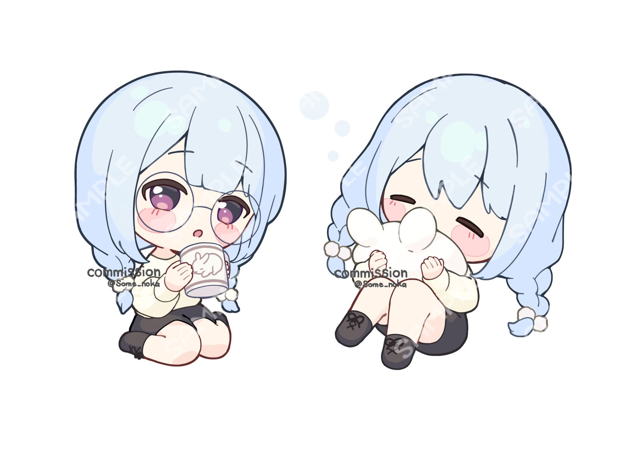 【ご依頼】白雪ラビSDイラスト-1