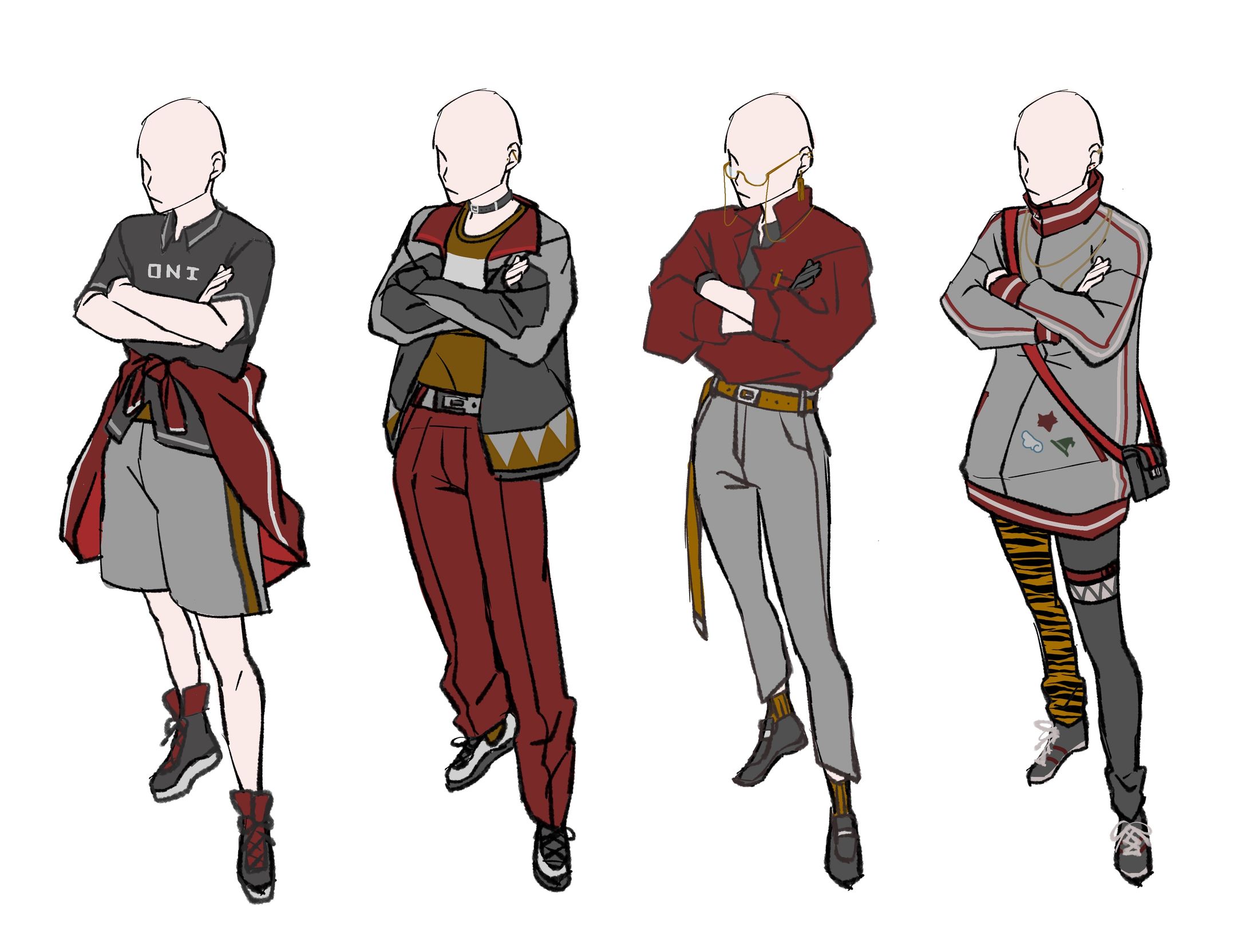 衣装デザイン(鬼・現代私服)-1