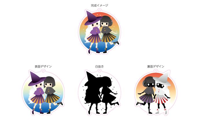両面アクリルキーホルダー