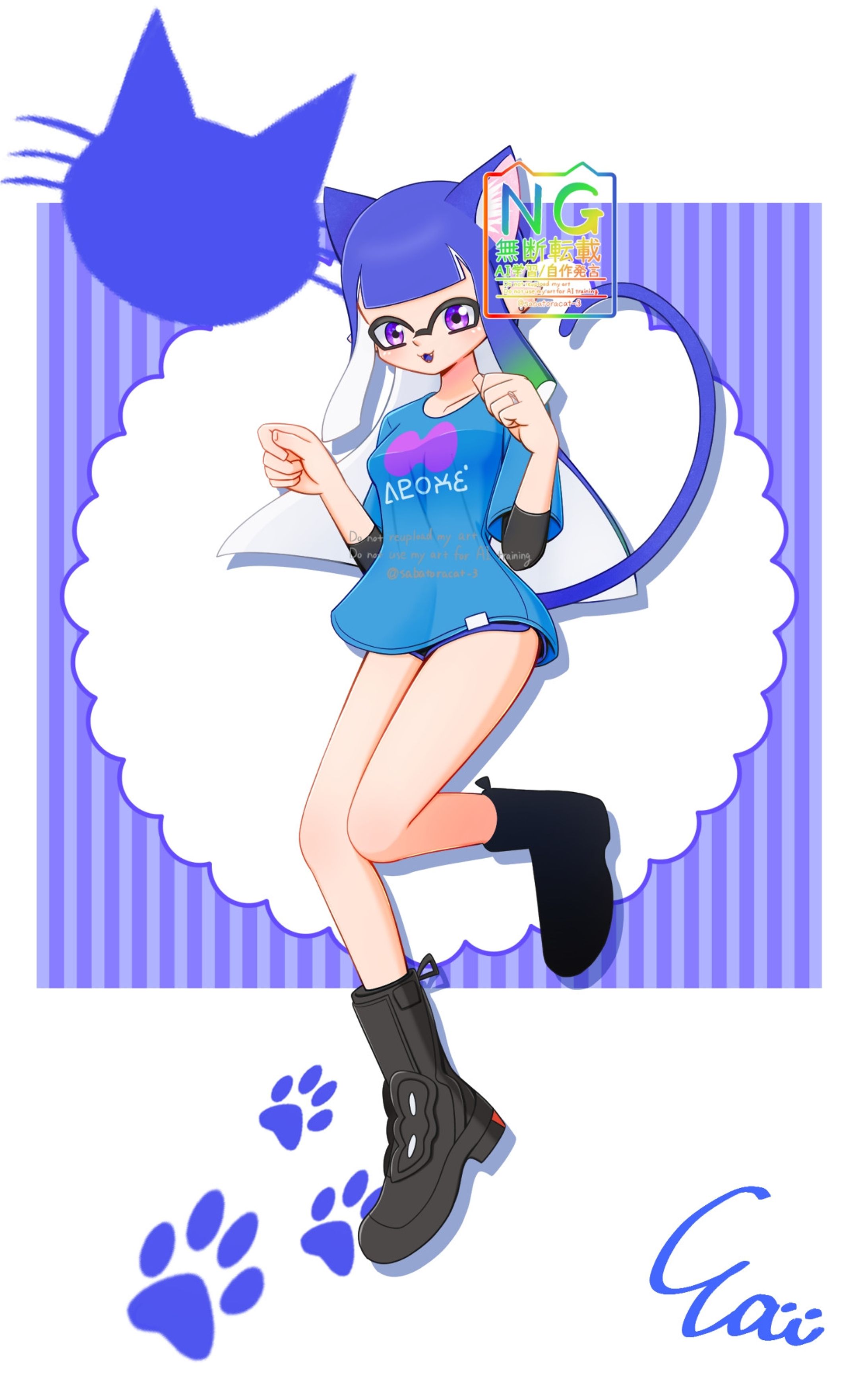 【スプラ】ねこの日マイイカ-1