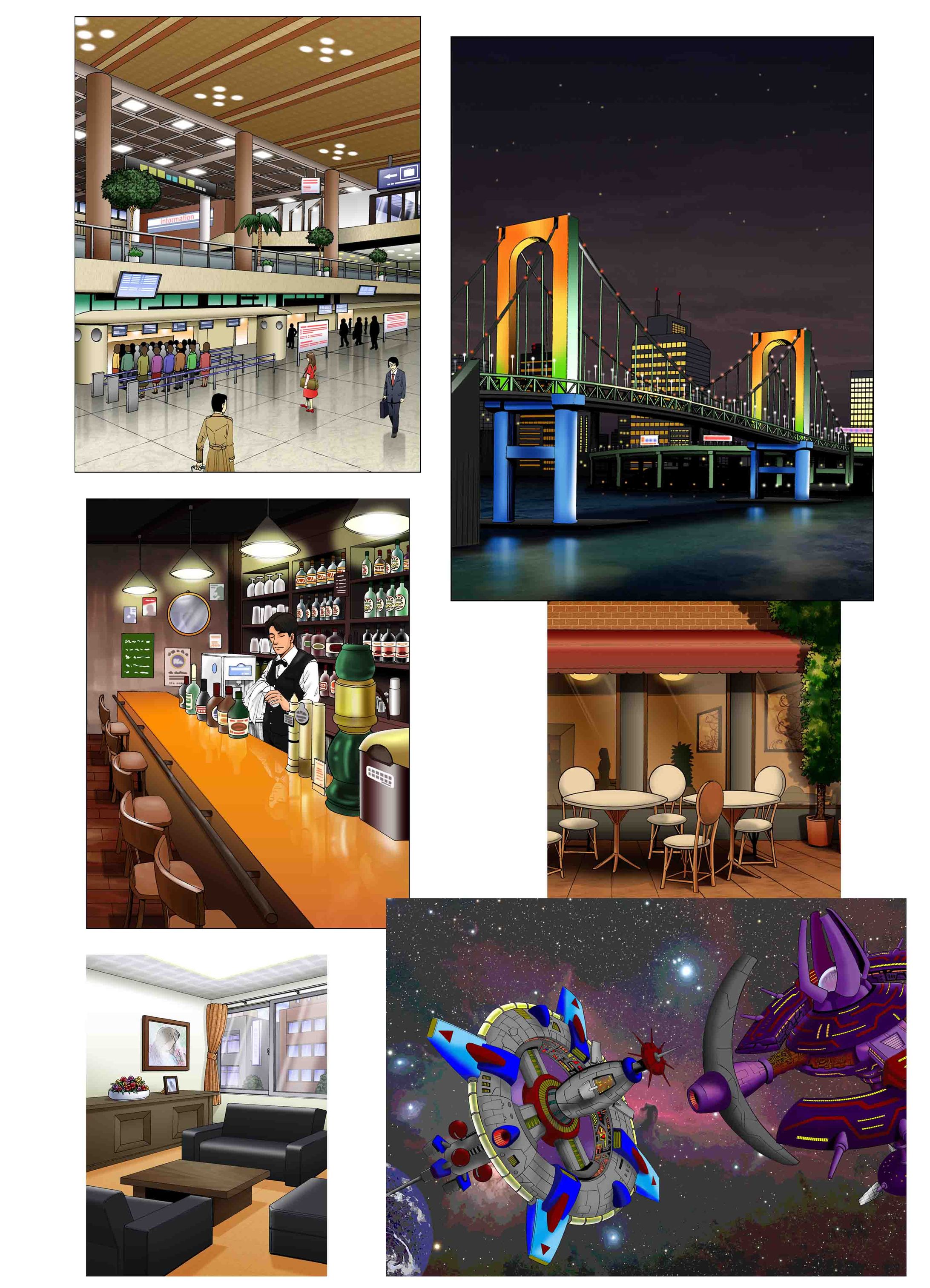 ゲーム背景制作例-1