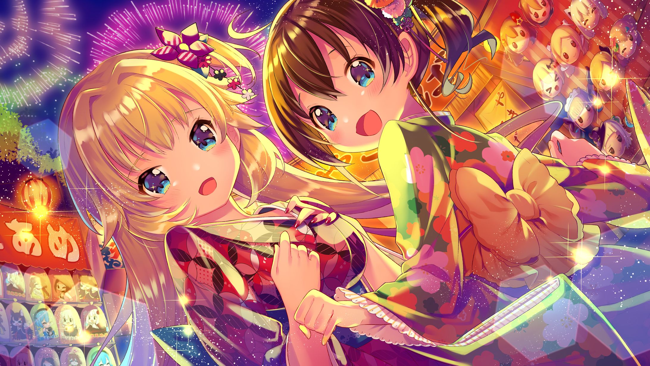 ホロライブ赤井はあと様・夏色まつり様 動画イラスト-1