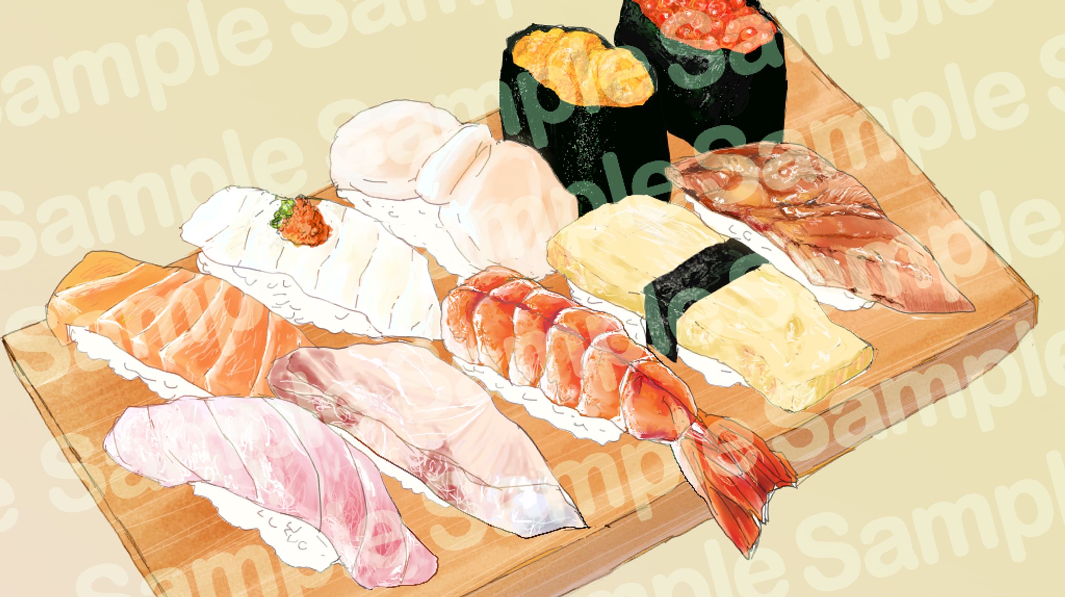 【食品イラスト】寿司-1