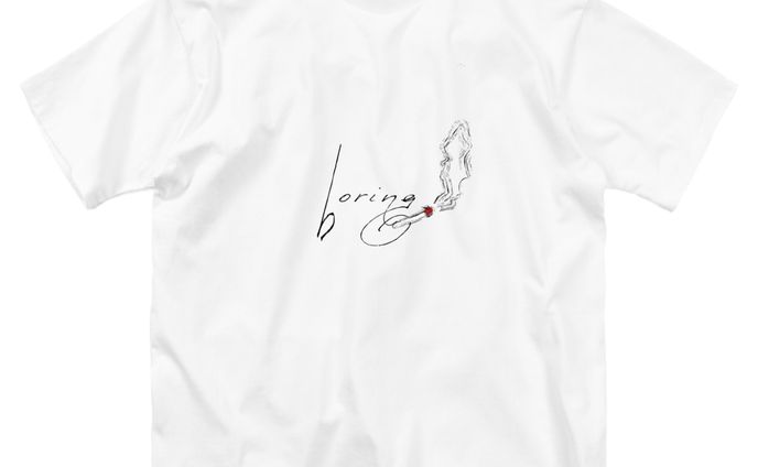 「boring」Tシャツ 