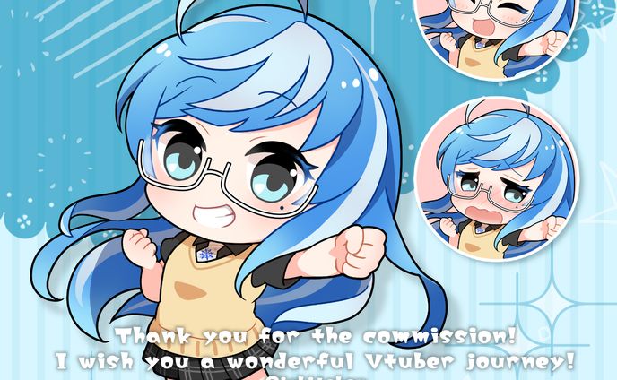 【Vtuber】ちびキャラ・表情差分