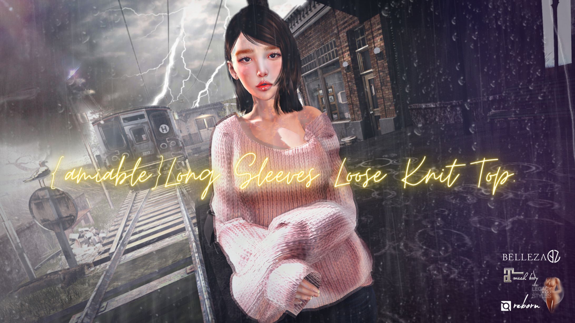 {amiable}Long Sleeves Loose Knit Top@the Mainstore.-1