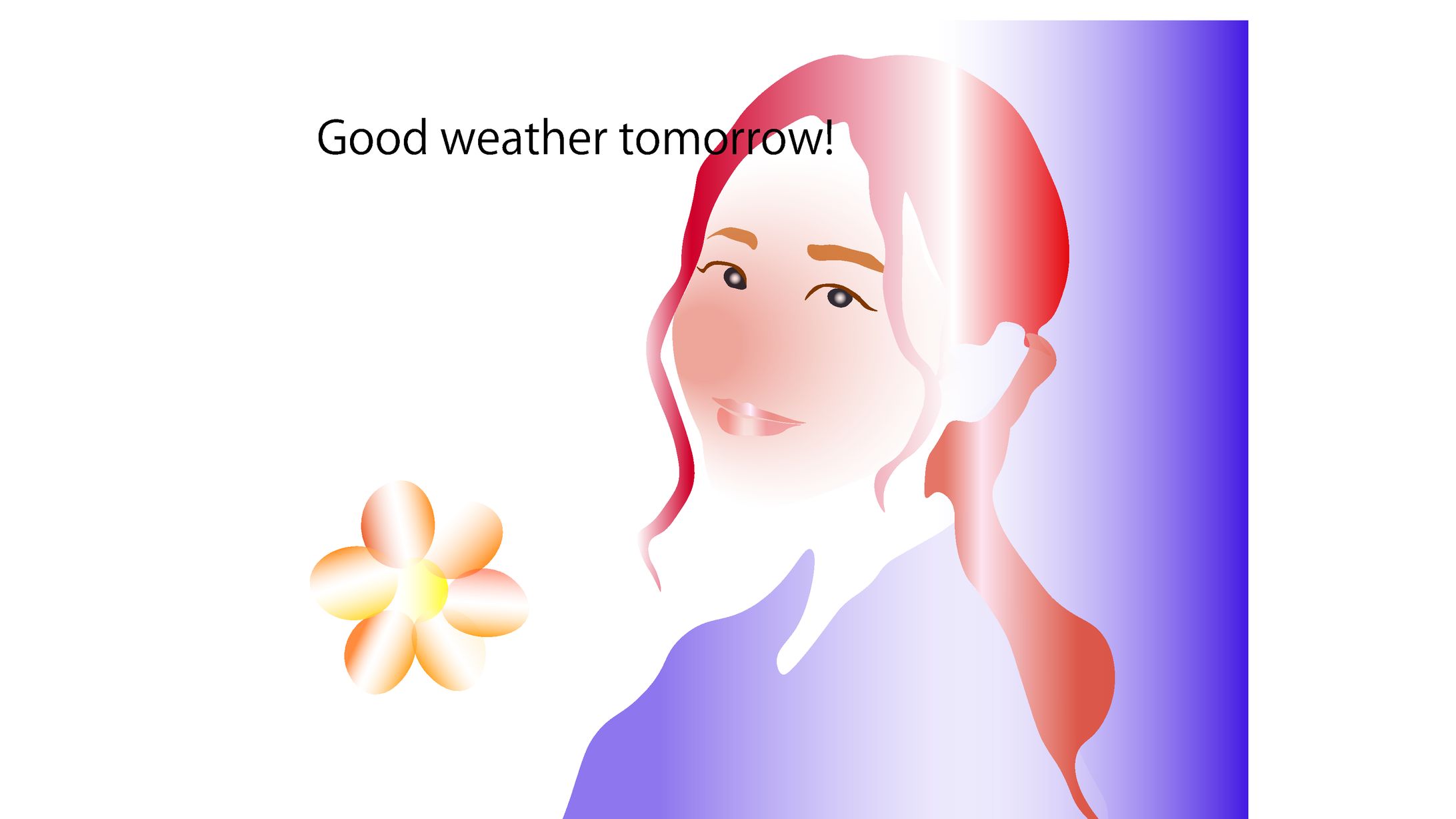 【イラスト】微笑む女性をトレース-1